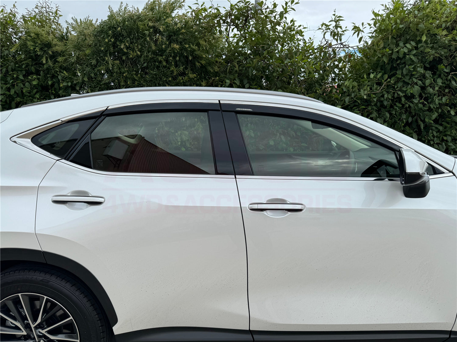 Premium Stainless Steel Window Deflectors for Lexus NX Series (NX250/NX350/NX350h/NX450h) 2021-2024 Models - Rain Guards & Wind Noise Reduction for All-Weather Protection