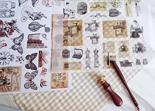 alinacutle Self-Adhesive Mask Paper, Washi Tape, DIY Sticker Tape Sheets - 10/PK A4 Size (8.3x11.5 Inch) for Scrapbooking, Card Making, Journaling, Bullet Journals, Home Decor & Office Organization