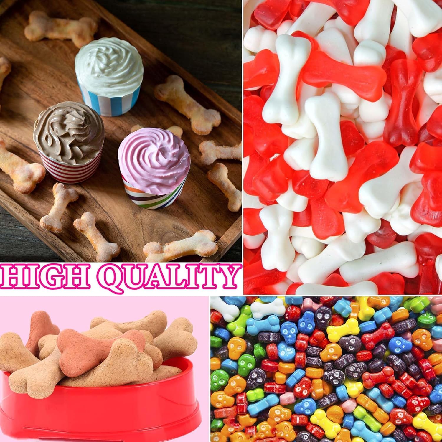 Skytail 18 Cavity Puppy Bone Silicone Mold for Baking - Chocolate, Candy, Frozen Dog Treats, Jelly, Cupcake, Muffin, Ice Cube, Pet Food, Cookies - Perfect for Dog Birthday Parties & Homemade Pet Snacks