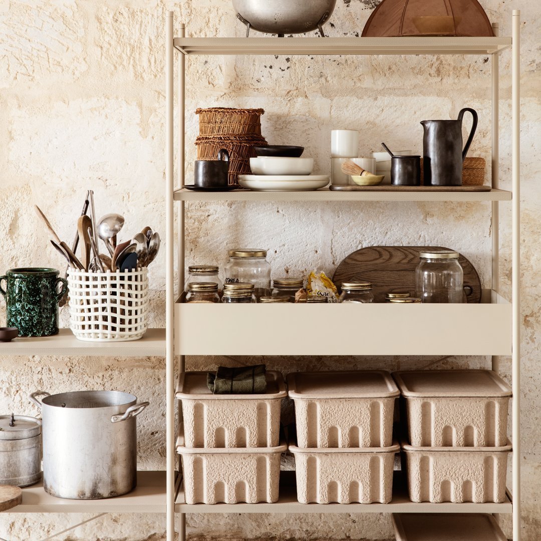 Ferm Living Ceramic Basket - Handmade Decorative Storage for Home & Office | Perfect for Organizing Keys, Jewelry & Small Items