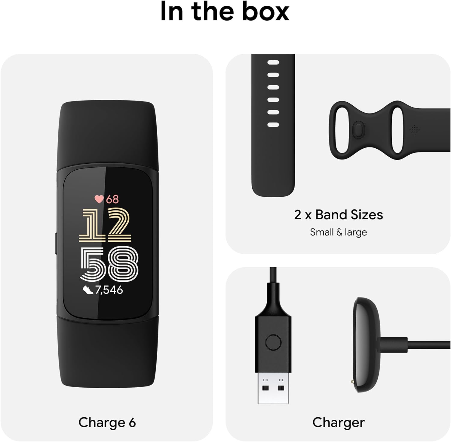 Fitbit Charge 6 Advanced Fitness Tracker with Built-In GPS, Heart Rate Monitor, Sleep Tracking & Fitbit Pay - Certified Renewed Like New (Black) | Perfect for Running, Swimming & Daily Activity Tracking