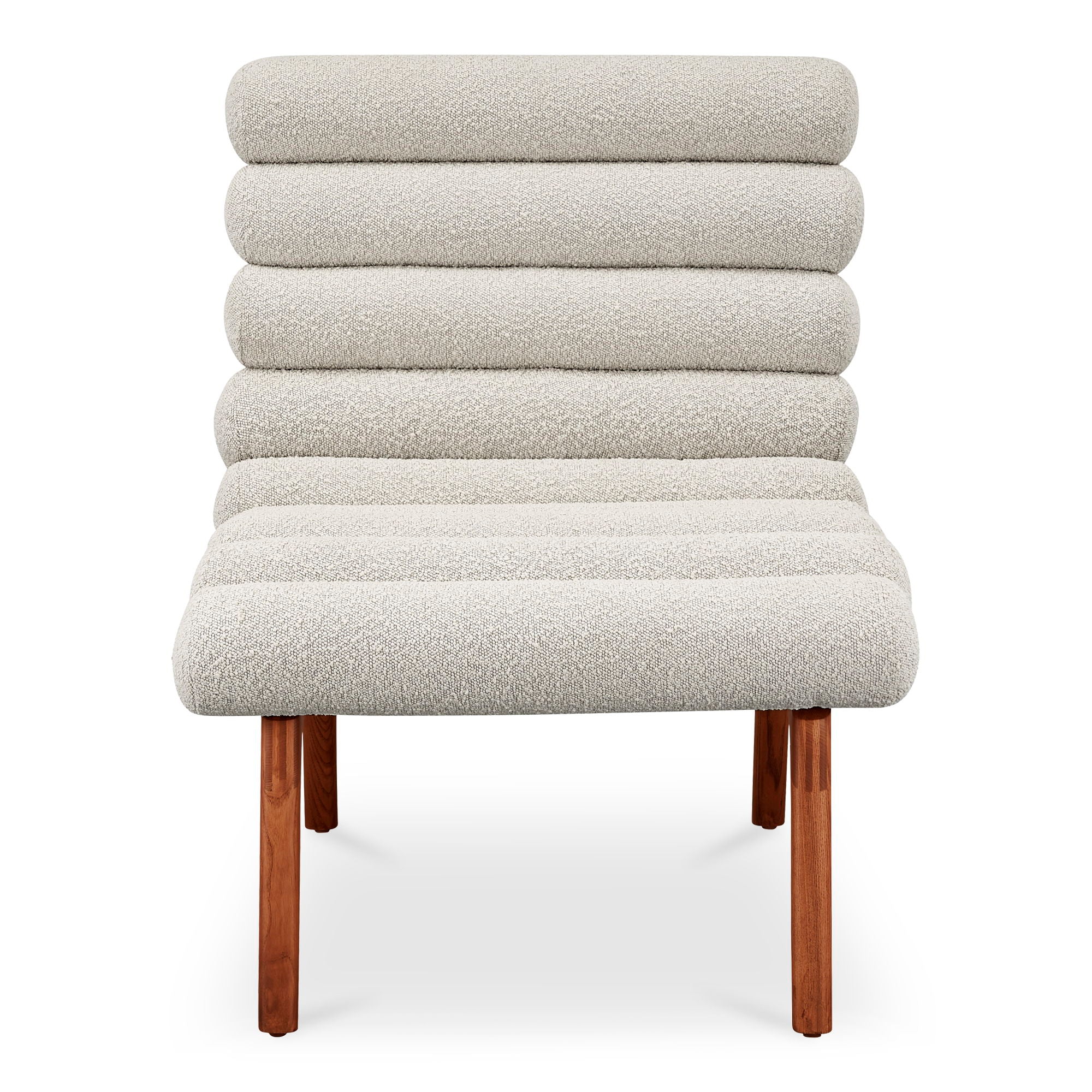 Arlo Performance Fabric Accent Chair - Modern Upholstered Living Room Chair with Solid Wood Legs, Off White - Perfect for Home Office, Reading Nook & Lounge Areas