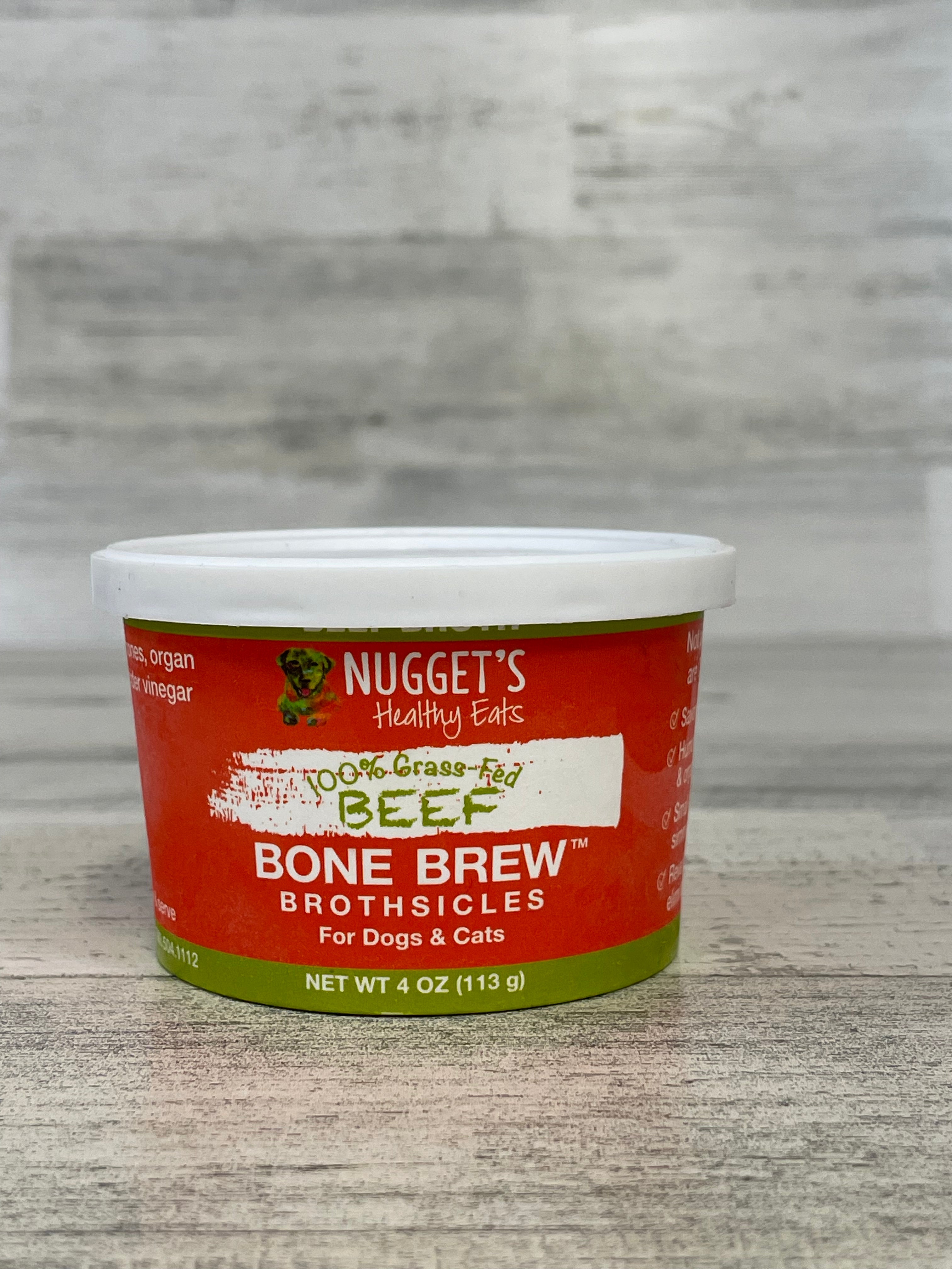 Nugget's Healthy Eats Bone Brothsicles 4oz - Nutrient-Rich Frozen Bone Broth Treats for Dogs | Perfect for Hot Weather & Post-Workout Recovery