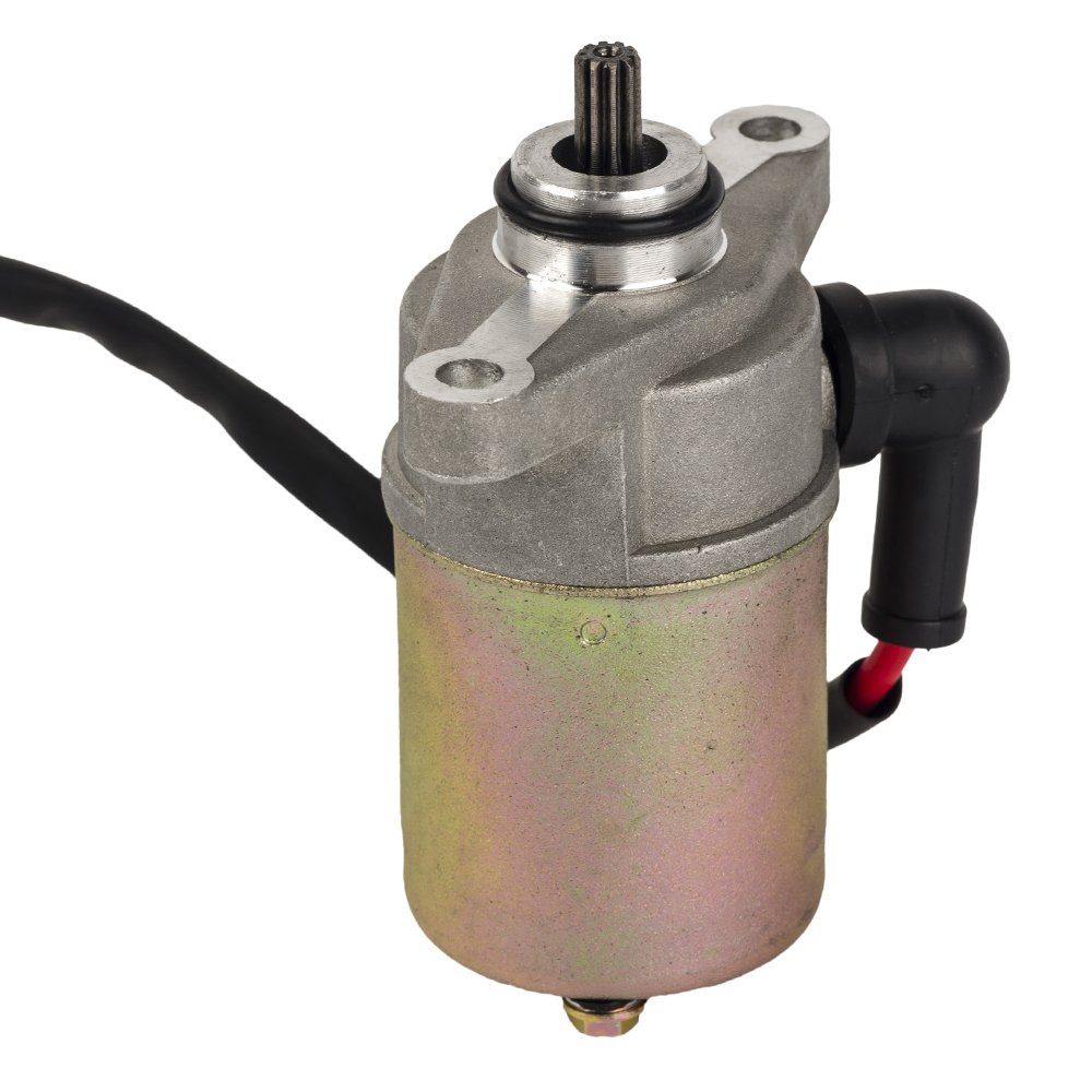 HIFROM Gy6 49cc 50cc 60cc 72cc 139QMB Scooter Moped Electric Starter Motor - 10 Teeth Replacement Part for 4-Stroke Engines - Perfect for Honda, Yamaha, and Chinese Scooters - DIY Repair & Maintenance