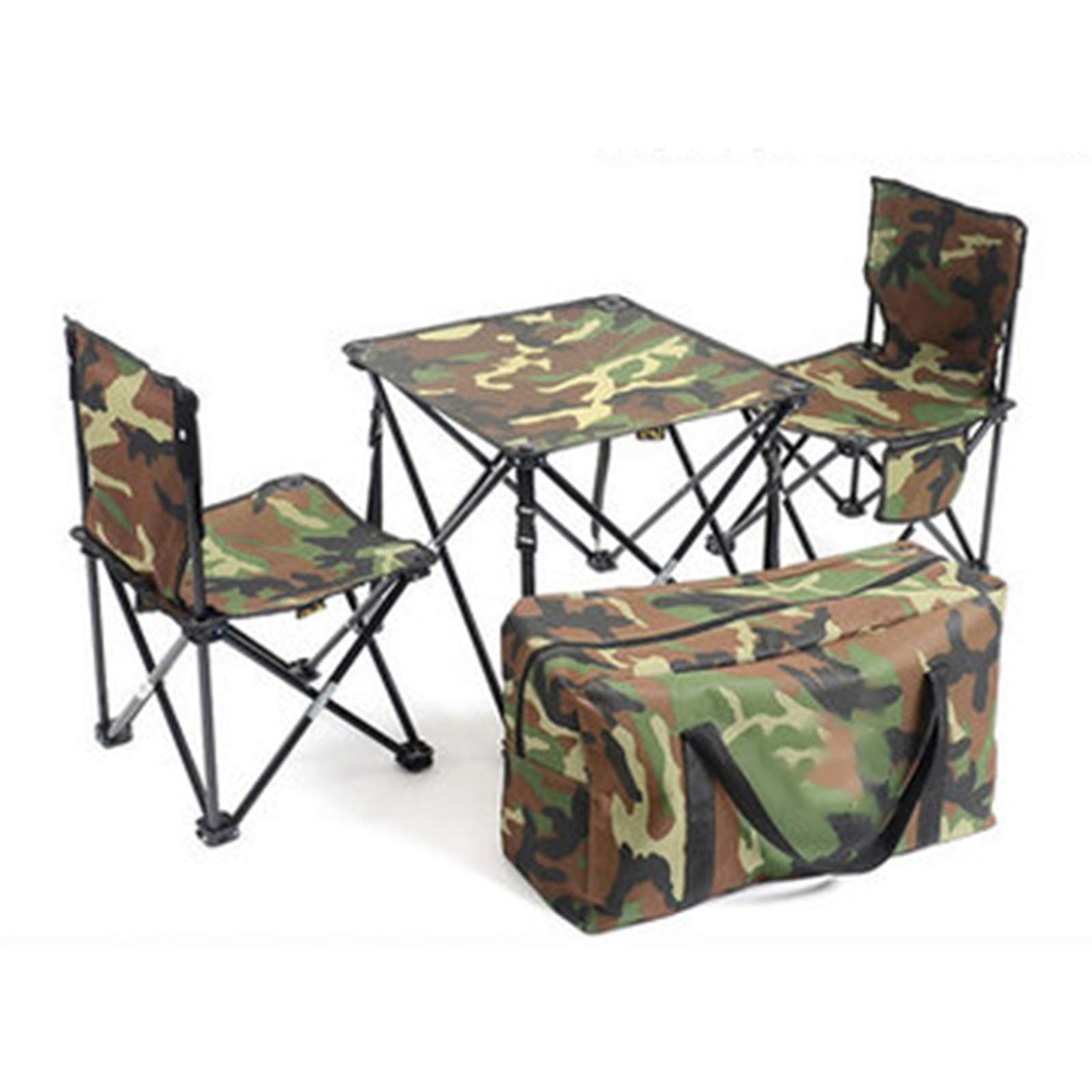 Portable Outdoor Folding Table and Chair Set - 5-Piece Camping, Picnic, BBQ & Fishing Furniture for Backyard, Beach & Tailgating