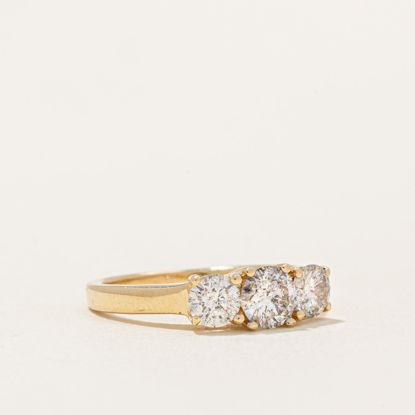 1.00ctw Three Stone Diamond Ring for Women - Size 5.25 | Elegant Wedding Band, Anniversary Gift & Engagement Jewelry | Perfect for Proposals, Special Occasions & Everyday Luxury