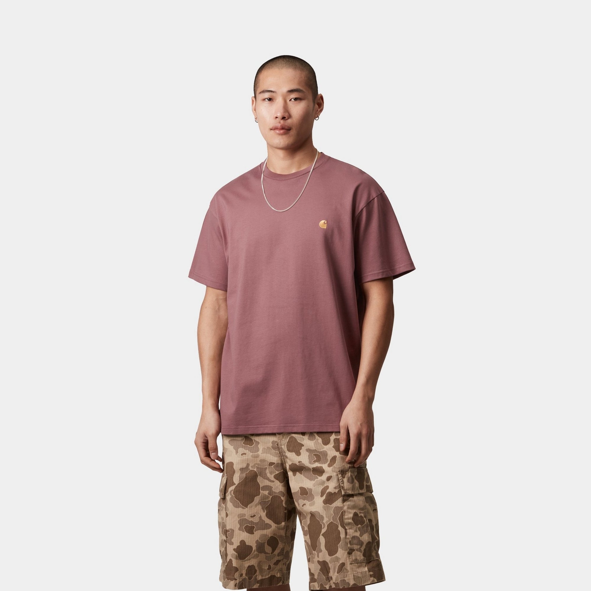 Chase T-Shirt for Women | Soft Cotton Casual Tee in Dusky Pink | Perfect for Everyday Wear, Outings & Layering