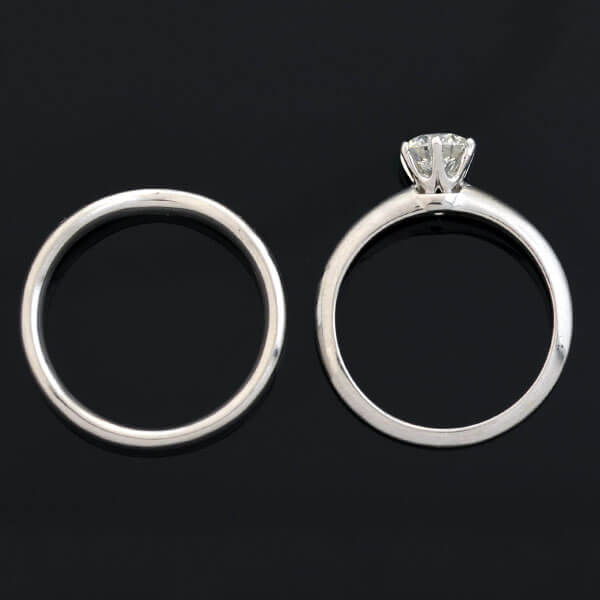 Tiffany & Co. Platinum Diamond Engagement Ring Set 0.73ct - Vintage Estate Jewelry for Proposals, Anniversaries & Special Occasions