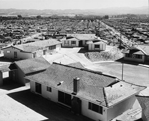 California USA Cityscape - High Angle View of Houses Poster Print (18 x 24) - Perfect for Home Decor, Office Wall Art & Gift Ideas