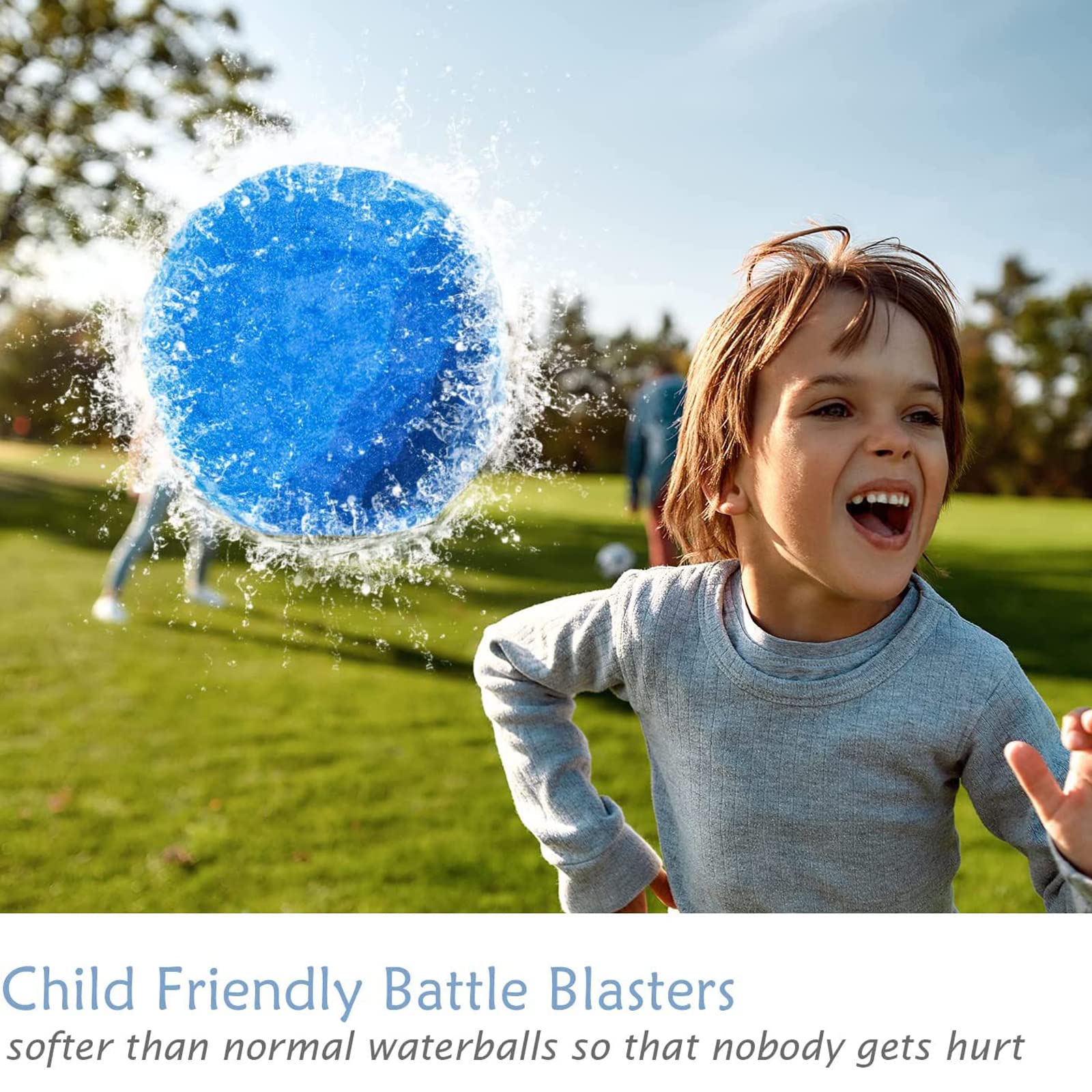 50 Automatic Shut-Off Water Balloons - Fast Fill Water Bomb Sponge Balls for Kids - Summer Outdoor Water Games, Pool Parties & Backyard Fun