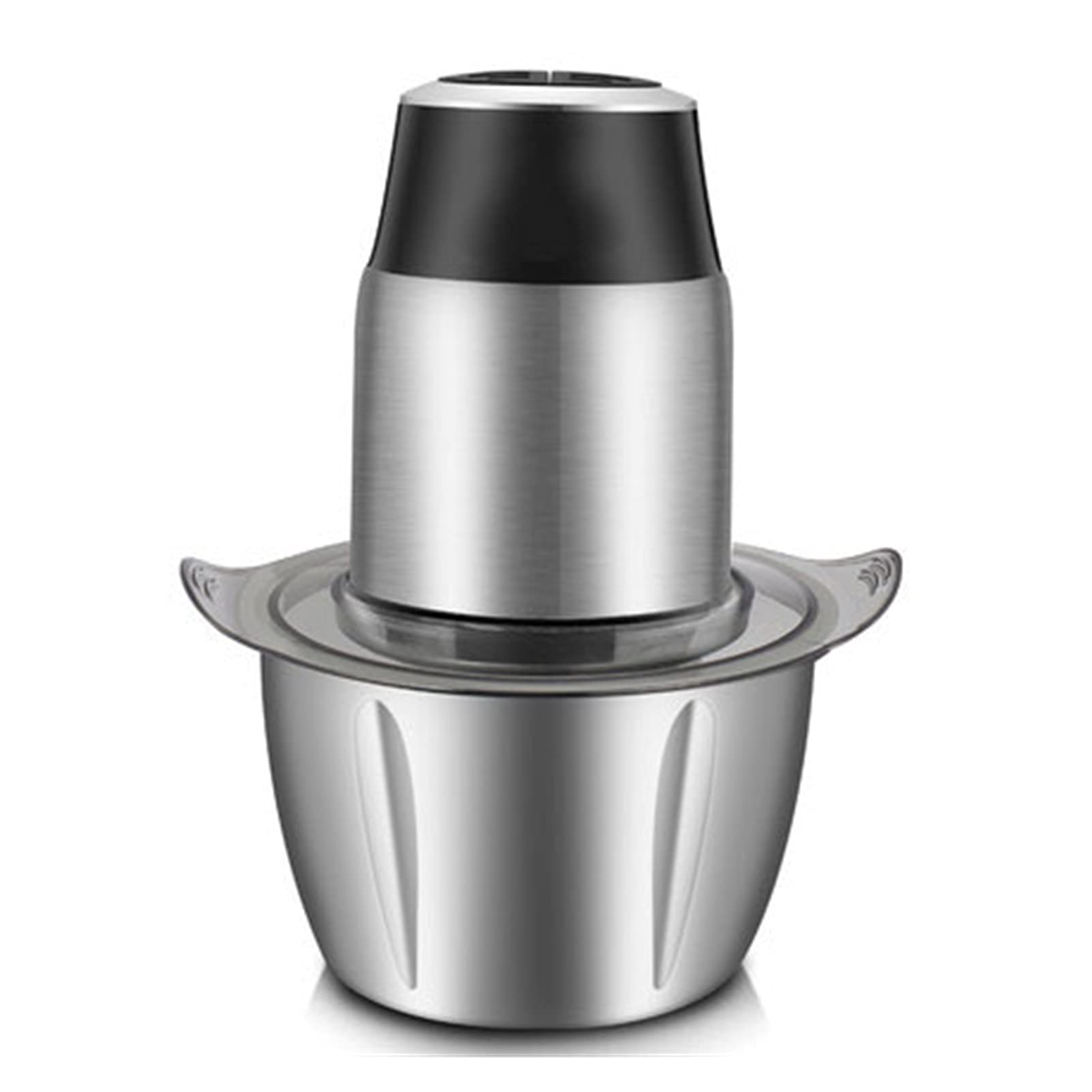 300W Electric Food Chopper & Meat Grinder - 2L (8-Cup) Stainless Steel Bowl with 4 Sharp Blades - 2-Speed Blender for Meat, Vegetables, Fruits - Perfect for Meal Prep, Baby Food & Smoothies