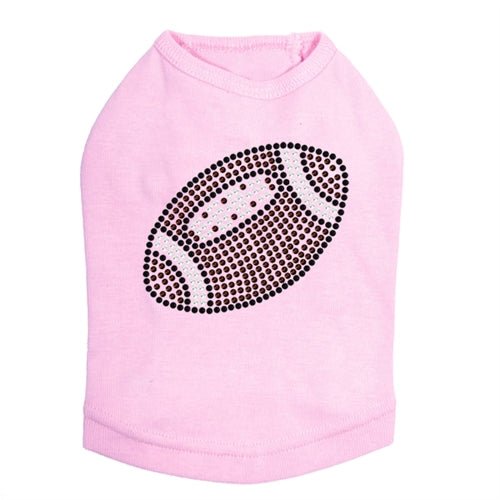 Sparkling Brown Football Rhinestone Tank Top for Women - Multiple Colors Available - Perfect for Game Day, Parties & Sports Events