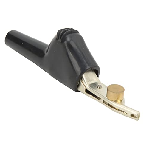 Crocodile Clips for Multimeter - Portable Replacement Test Clamps, Stripping-Free Telecommunication Testing Tools (Black) | Ideal for Electrical Work, DIY Projects & Lab Experiments