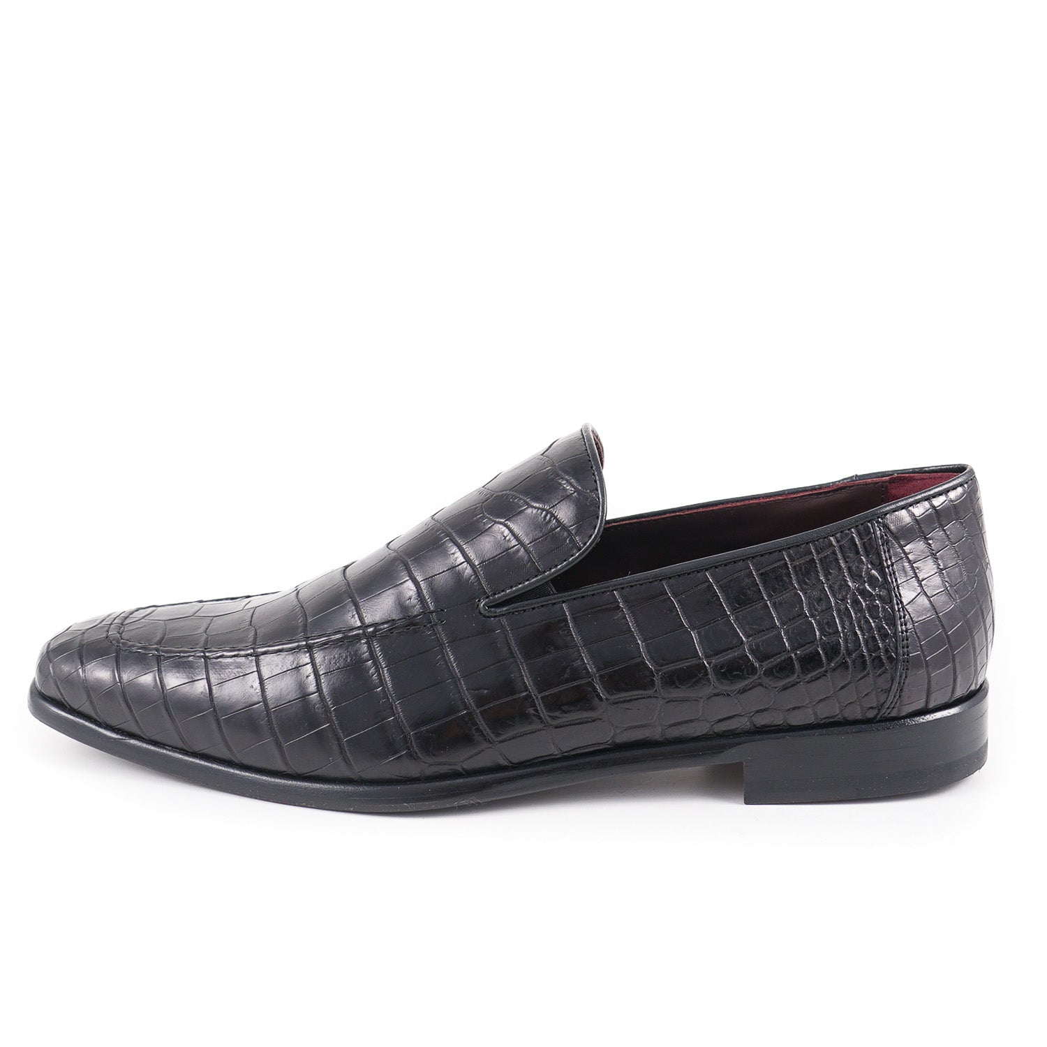 Luxury Zilli Black Full Crocodile Leather Loafers for Men - Premium Italian Designer Dress Shoes for Business & Formal Occasions