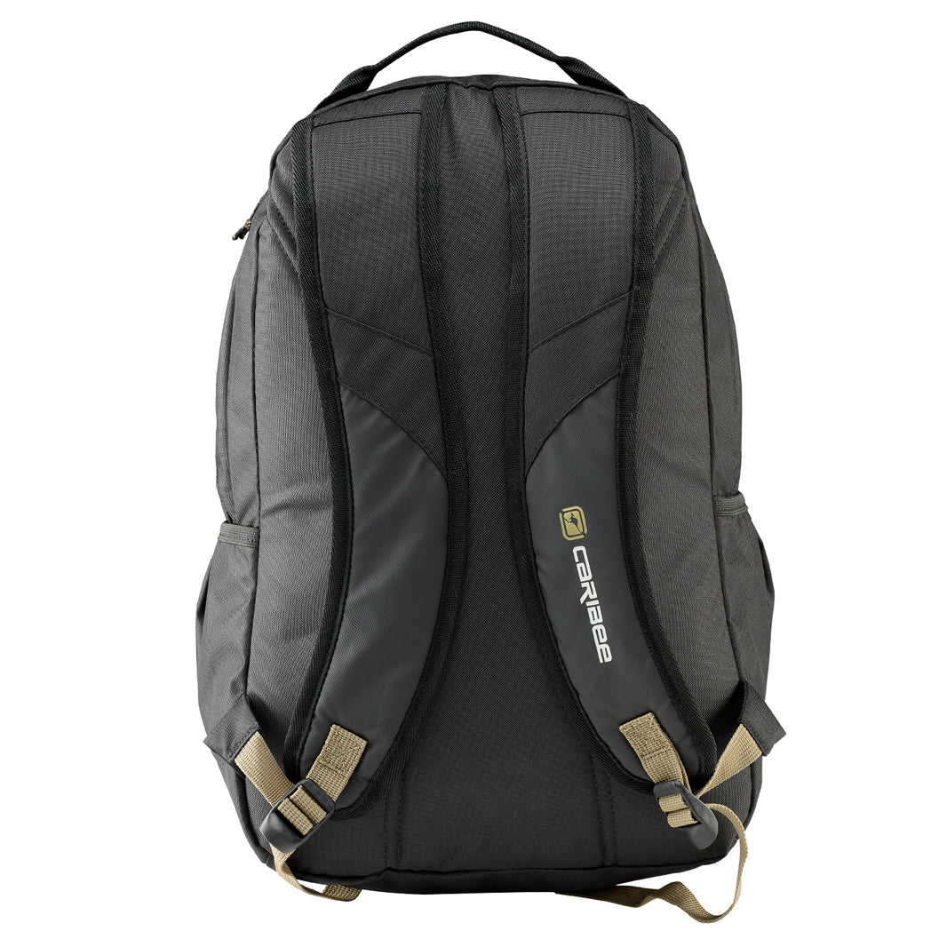 Caribee Sierra 20L Sports Backpack - Lightweight Hiking Daypack for Men & Women, Water-Resistant Black/Gold Outdoor Backpack for Travel, Gym, Work & School