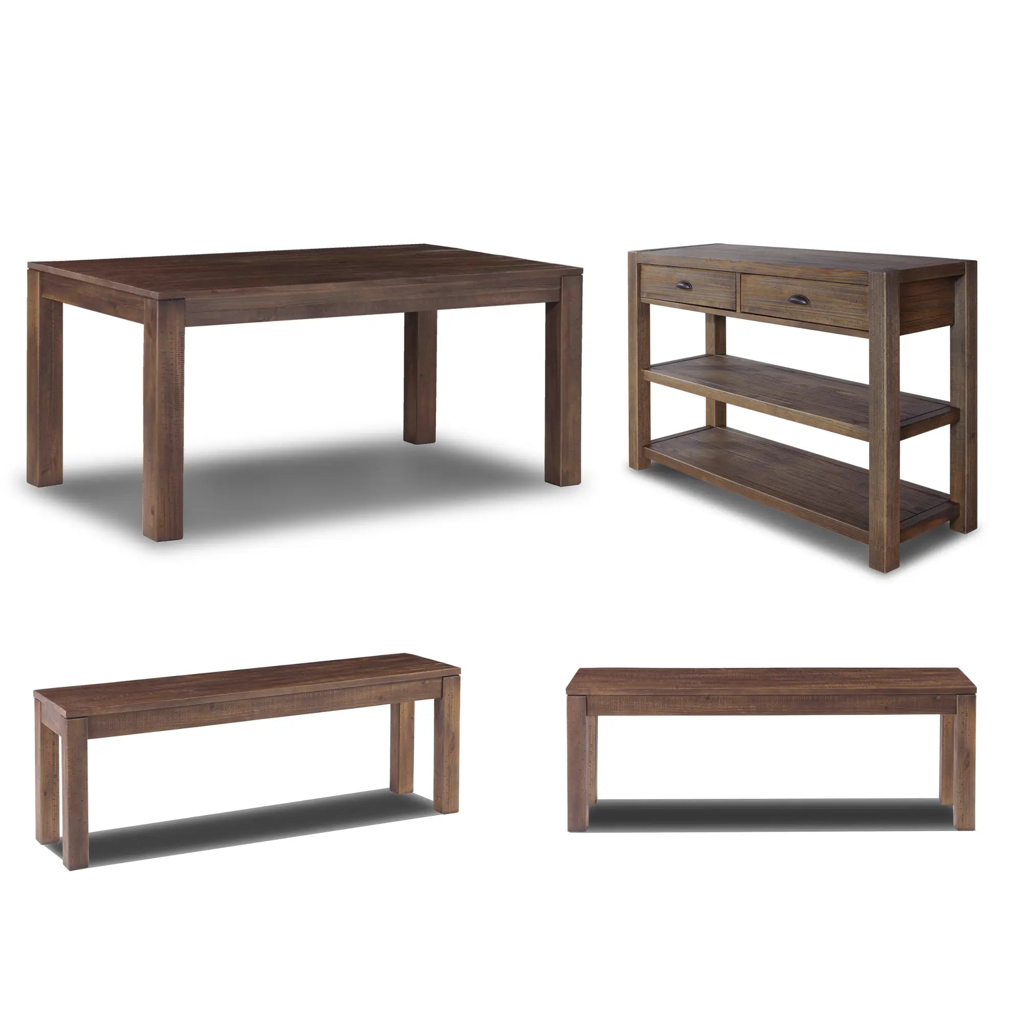 Montauk 4-Piece Dining Set - Modern Outdoor Patio Furniture for Garden, Backyard, and Poolside Relaxation