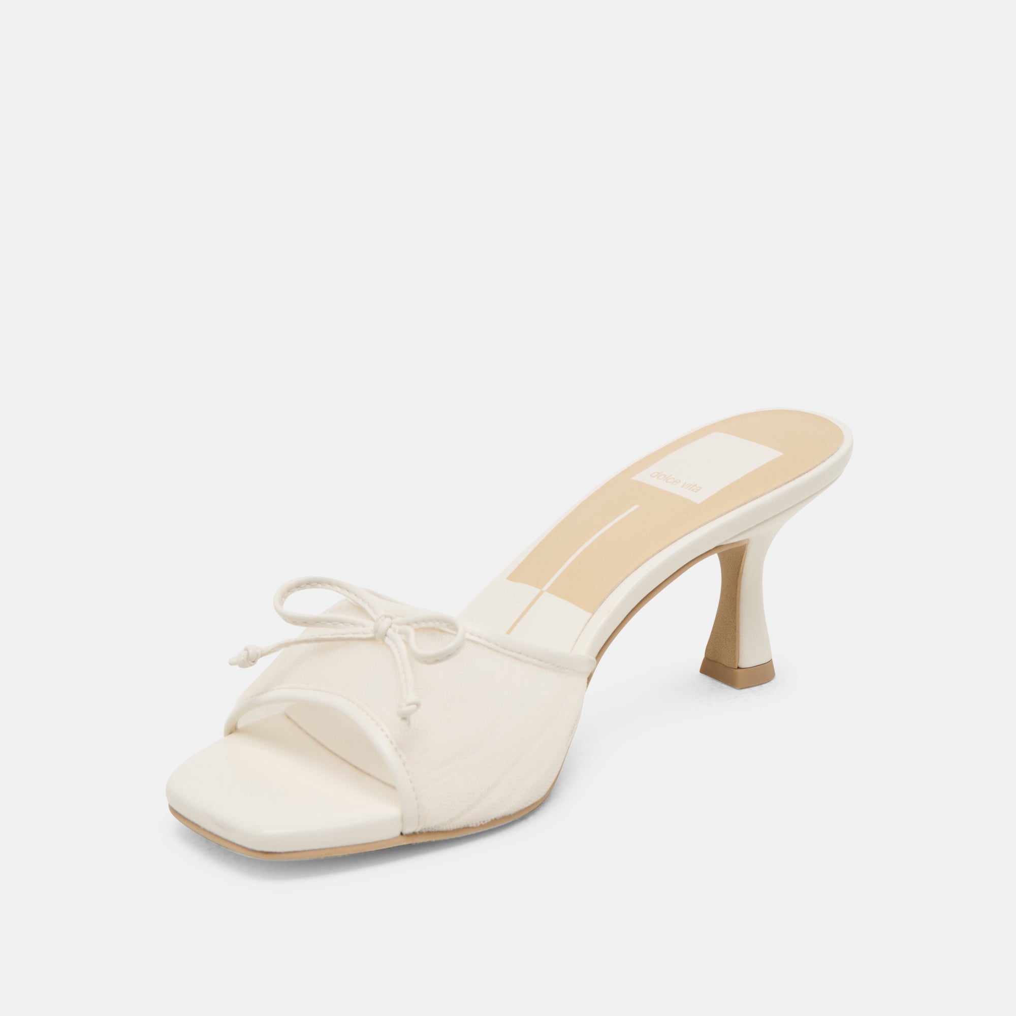 GALEN Women's White Tulle Heels - Elegant High Heel Sandals for Weddings, Parties & Special Occasions
