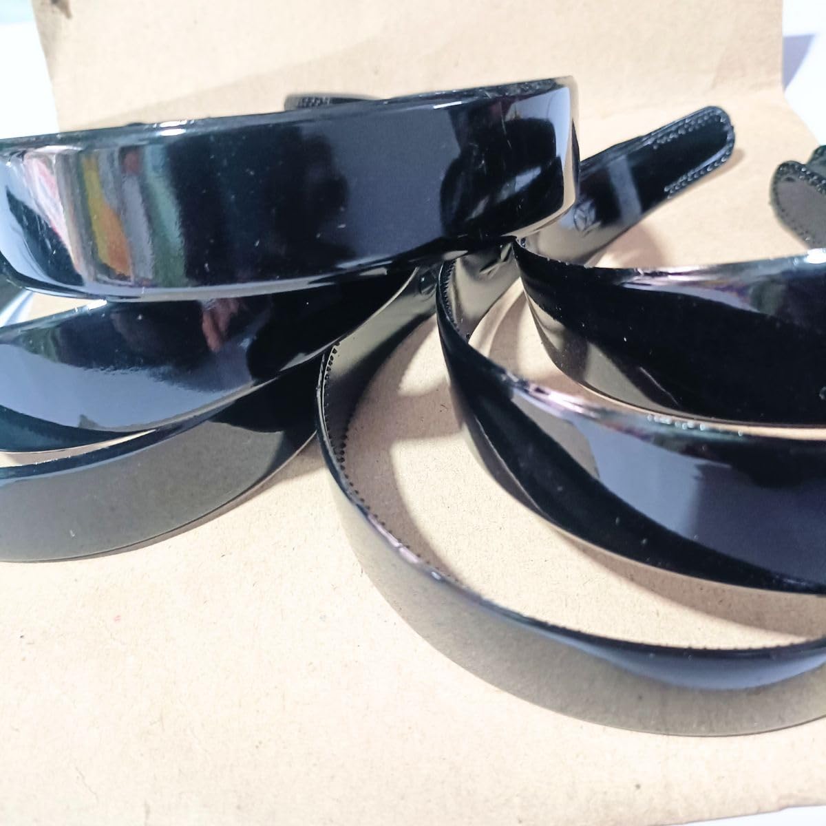 12 Pack Black Plastic Headbands for Women & Girls - Wide Tooth Hair Bands for Styling, School & DIY Projects - Everyday Fashion Accessories for Hair Styling & Crafting