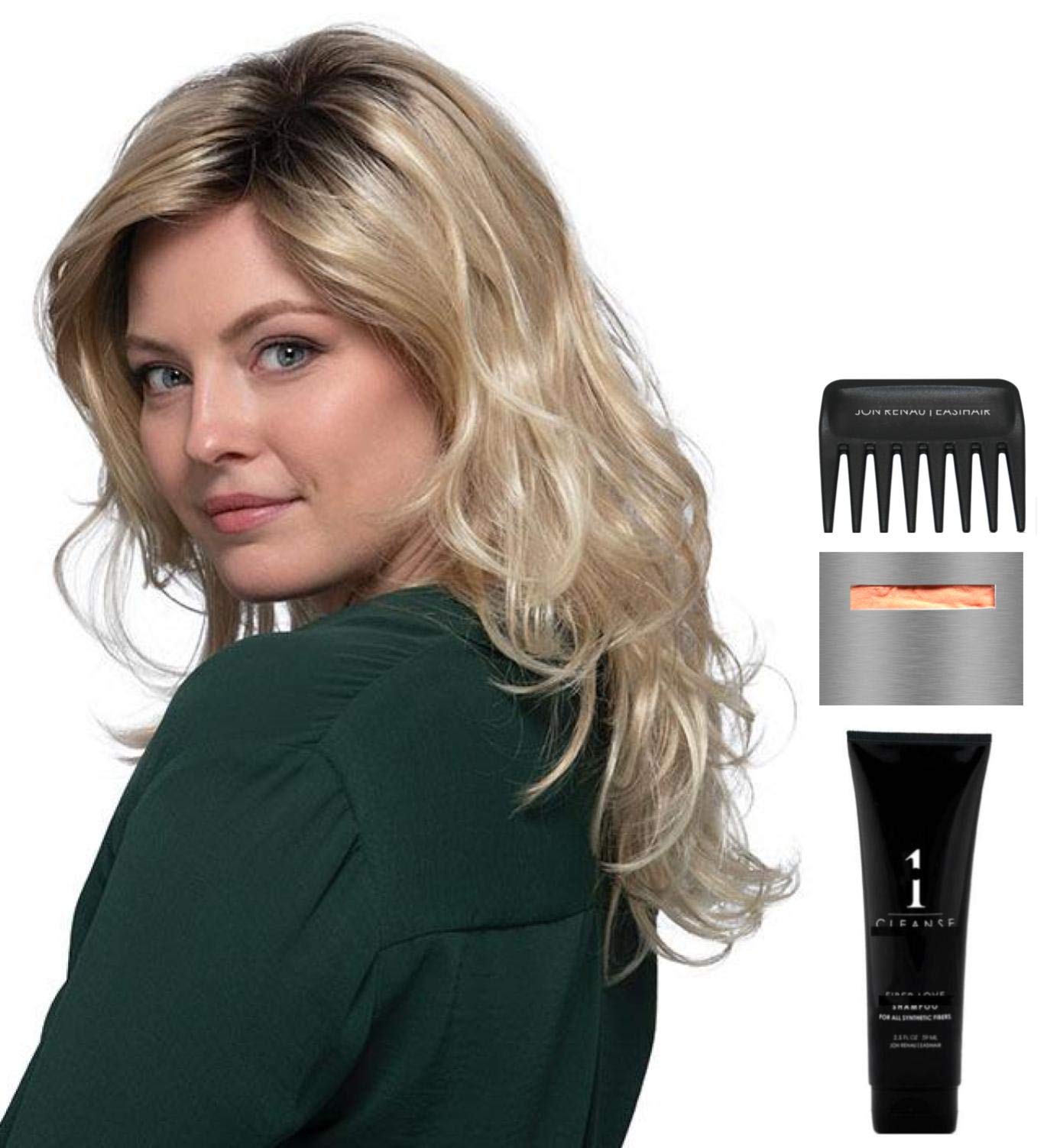 Petite Sedona Wig by Estetica - RH12/26RT4 Color | Bundle with Christy's Wigs Q&A Booklet, 2oz Travel Size Wig Shampoo, Wig Cap & Wide Tooth Comb | Perfect for Travel, Cosplay & Everyday Wear