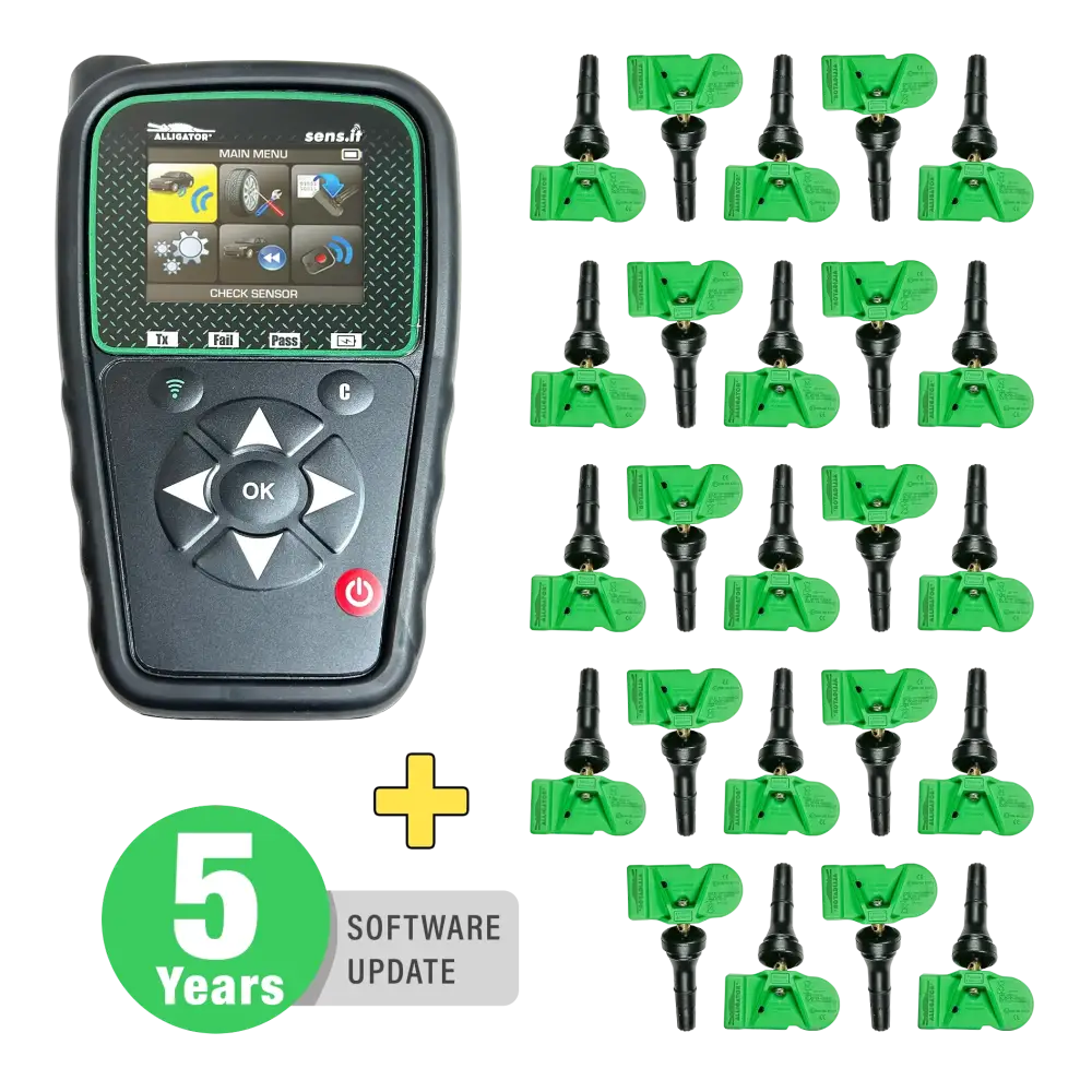 Alligator AVT41 TPMS Service Tool with 24 RS+ Sensor PRO Bundle - Professional Tire Pressure Monitoring System Kit for Auto Shops & DIY Car Maintenance