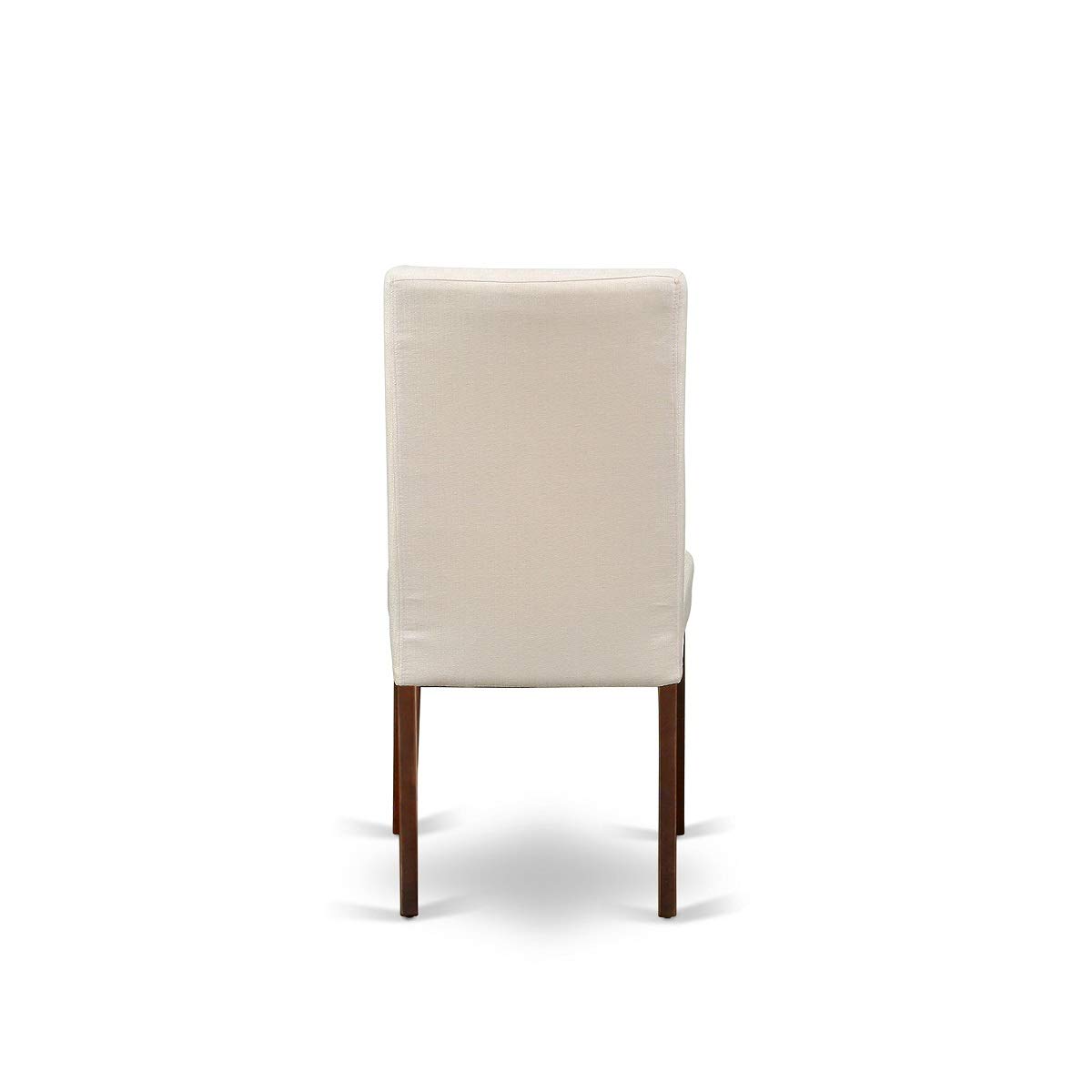 East West Furniture DLDR3-MAH-01 3-Piece Kitchen Table Set with Round Drop-Leaf Dining Table & 2 Cream Linen Fabric Chairs, 42x42 Inch, Mahogany - Perfect for Small Spaces, Breakfast Nooks & Cozy Dining Areas