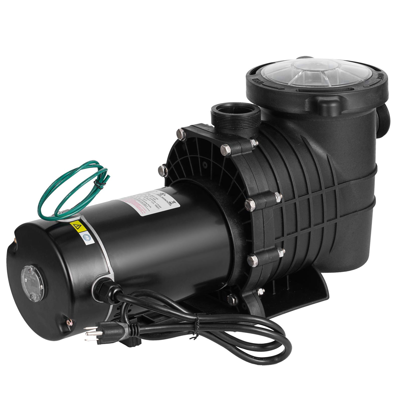 1.5HP Swimming Pool Pump 110V/220V - 6500 GPH Single Speed Pool Pump (1100W) for Inground & Above Ground Pools, Spas, Hot Tubs | Durable Water Circulation System for Backyard, Garden & Fountain Use
