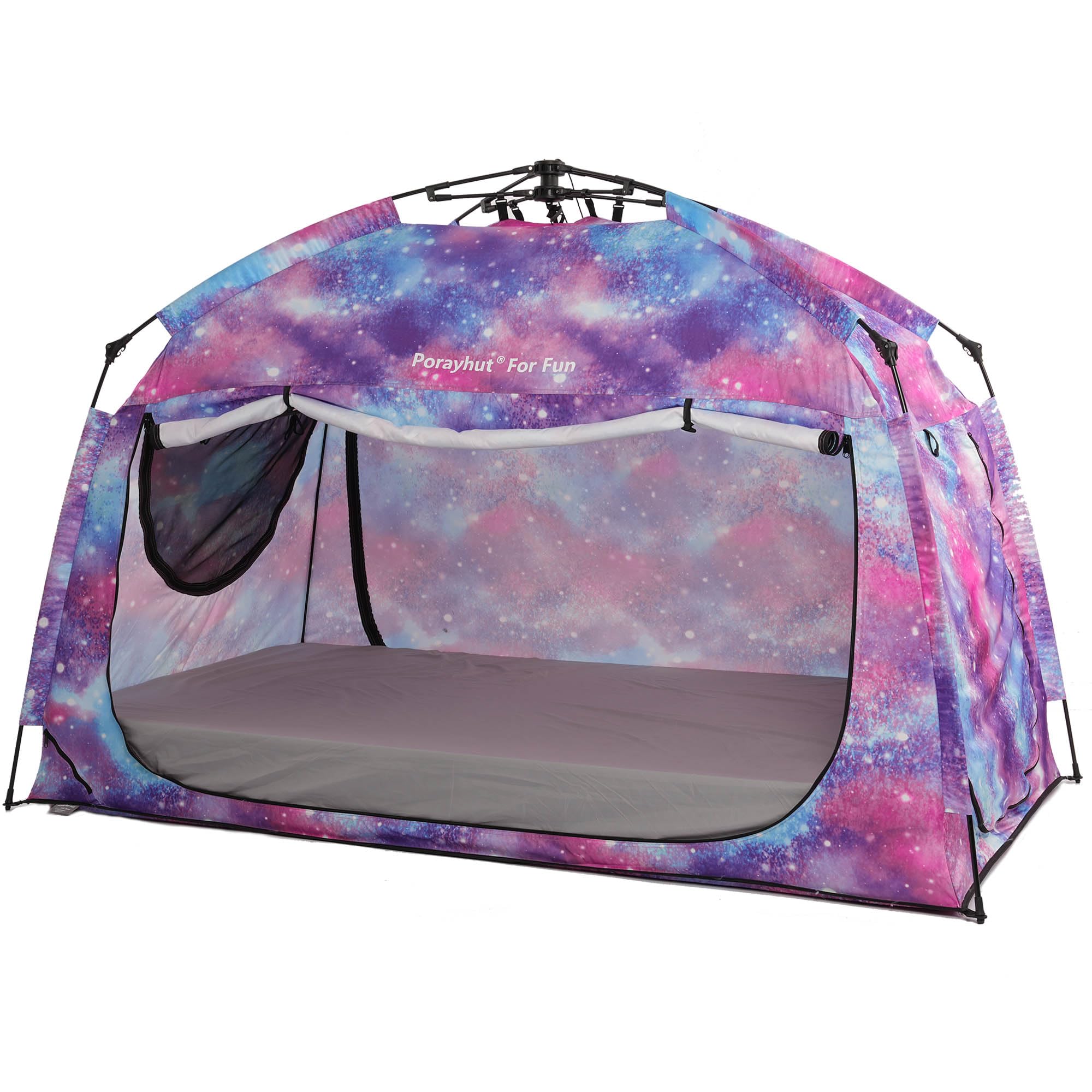Instant Privacy Bed Tent for Adults & Kids - Quick Setup Indoor Sleeping Canopy with 3 Doors & Spacious Design (Galaxy, Full Size) - Perfect for Dorm Rooms, Camping & Home Privacy
