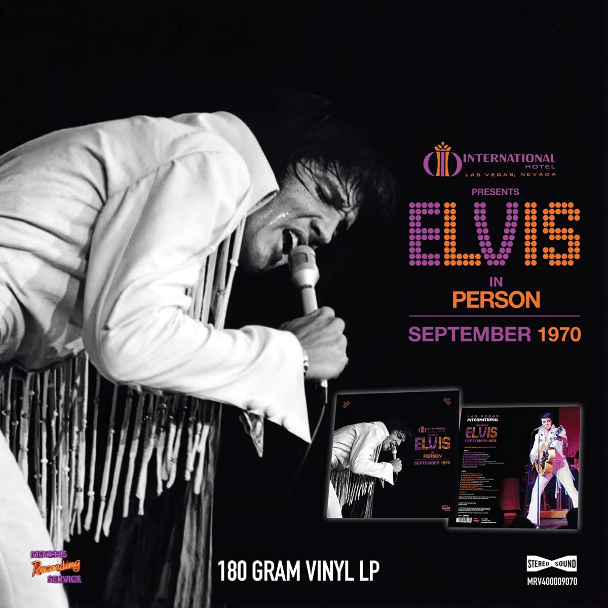 Elvis Presley Live in Concert - Las Vegas International September 1970 | Vintage Music Collectible for Fans & Memorabilia Enthusiasts