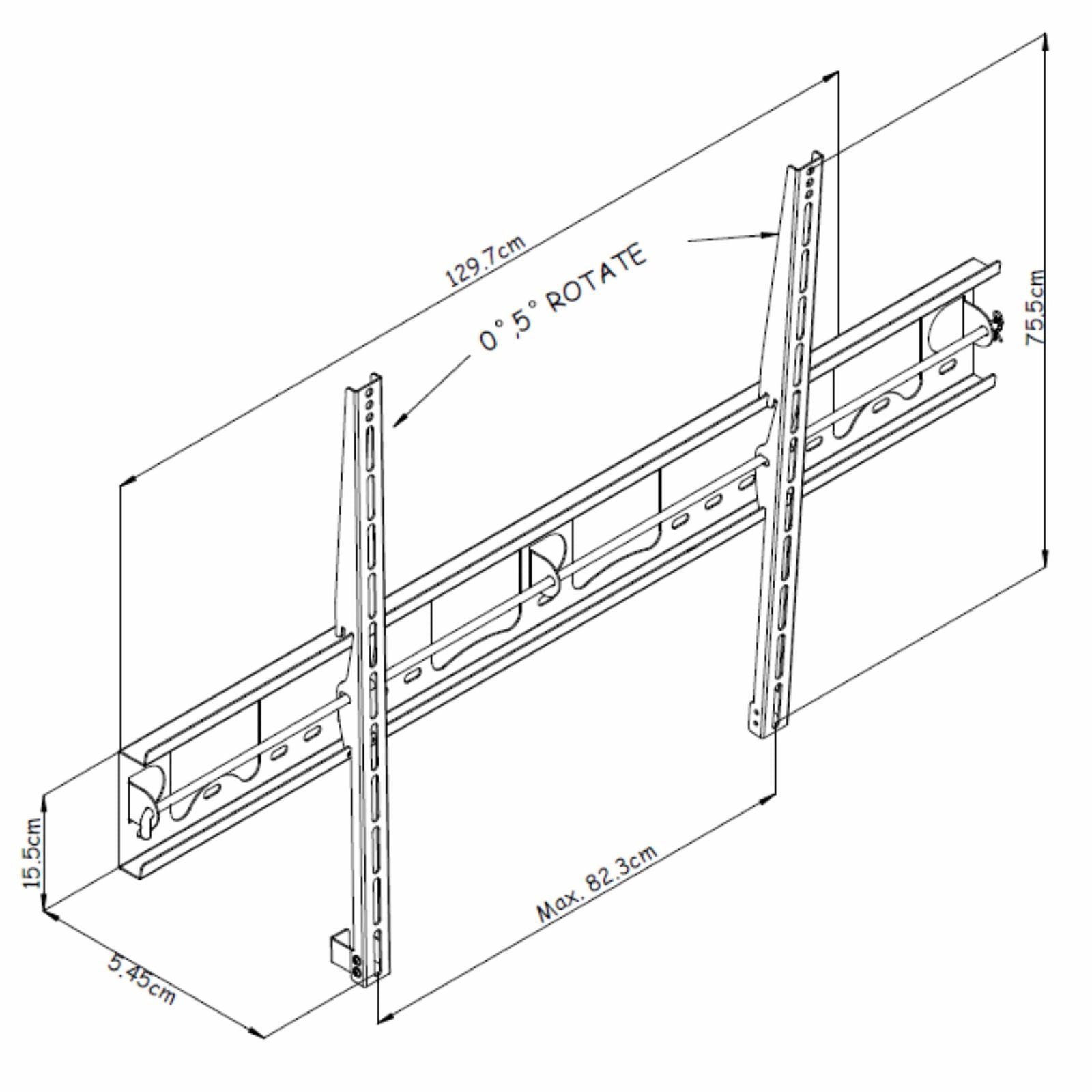 Tauris™ PLAW5100 Mega Hold TV Bracket - Heavy Duty Universal Wall Mount for 32-70 Inch Flat Screen TVs - Perfect for Living Room, Bedroom & Home Theater Installation