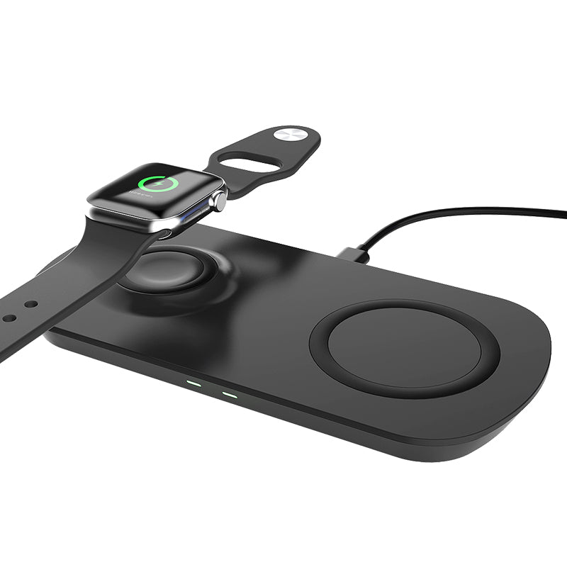 2 in 1 Apple Wireless Charger Stand for iPhone & AirPods - Fast Qi Charging Pad for Home, Office & Nightstand Use
