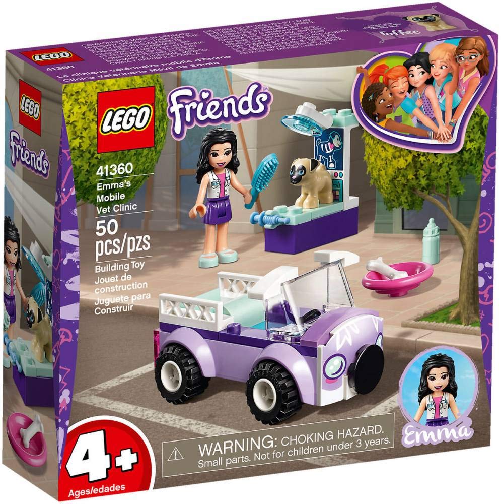 LEGO Friends Emma’s Mobile Vet Clinic 41360 Building Kit for Kids Ages 4+ (50 Pieces) – Creative Play Vet Toy for Preschoolers & Animal Lovers, Perfect for Birthday Gifts & Pretend Play