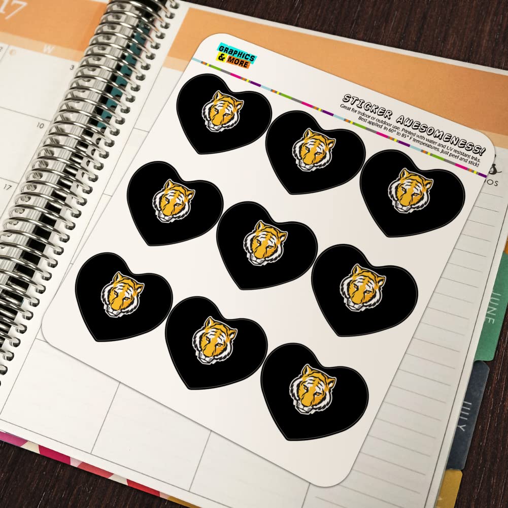DePauw University Heart Shaped Planner Stickers - Decorative Calendar & Scrapbook Supplies for School, Bullet Journaling, and DIY Crafts