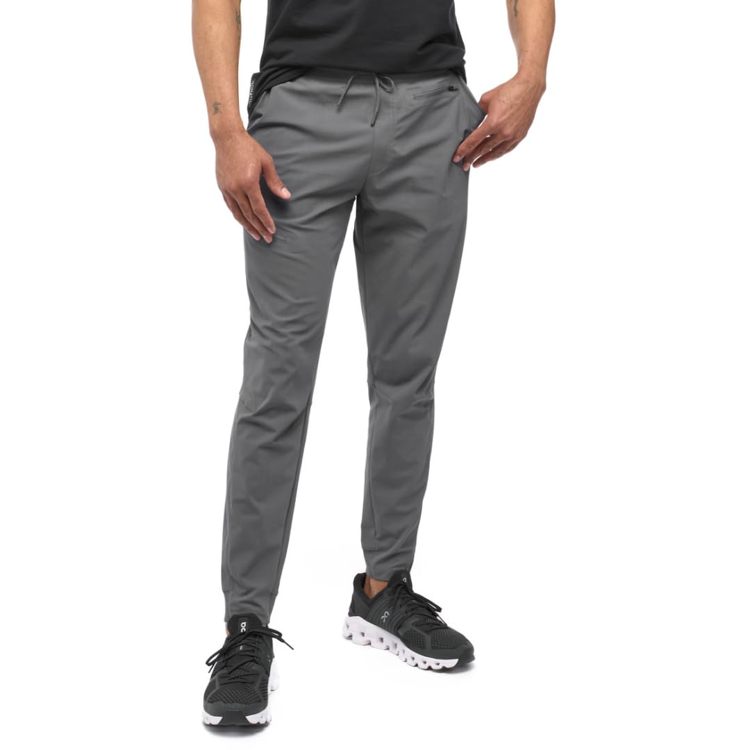 NOMATIC Men's Black Outset Jogger Pants - Waterproof & Stain-Resistant Active Joggers for Travel, Gym & Outdoor Comfort | Perfect for Hiking, Workouts & Casual Wear