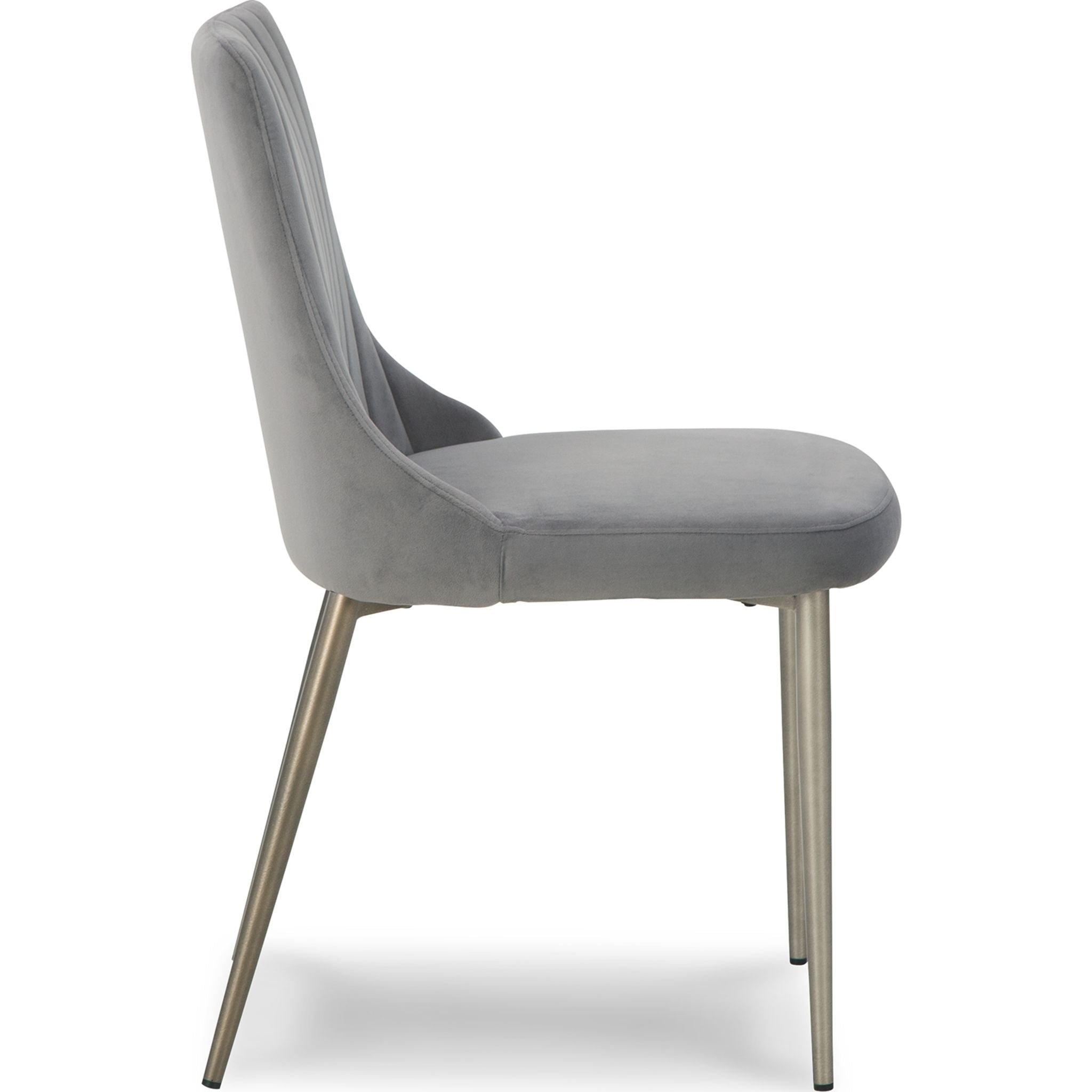 Barchoni Side Chair - Modern Gray Dining Chair with Sturdy Metal Legs, Perfect for Kitchen, Dining Room, or Office (Model D262-01)