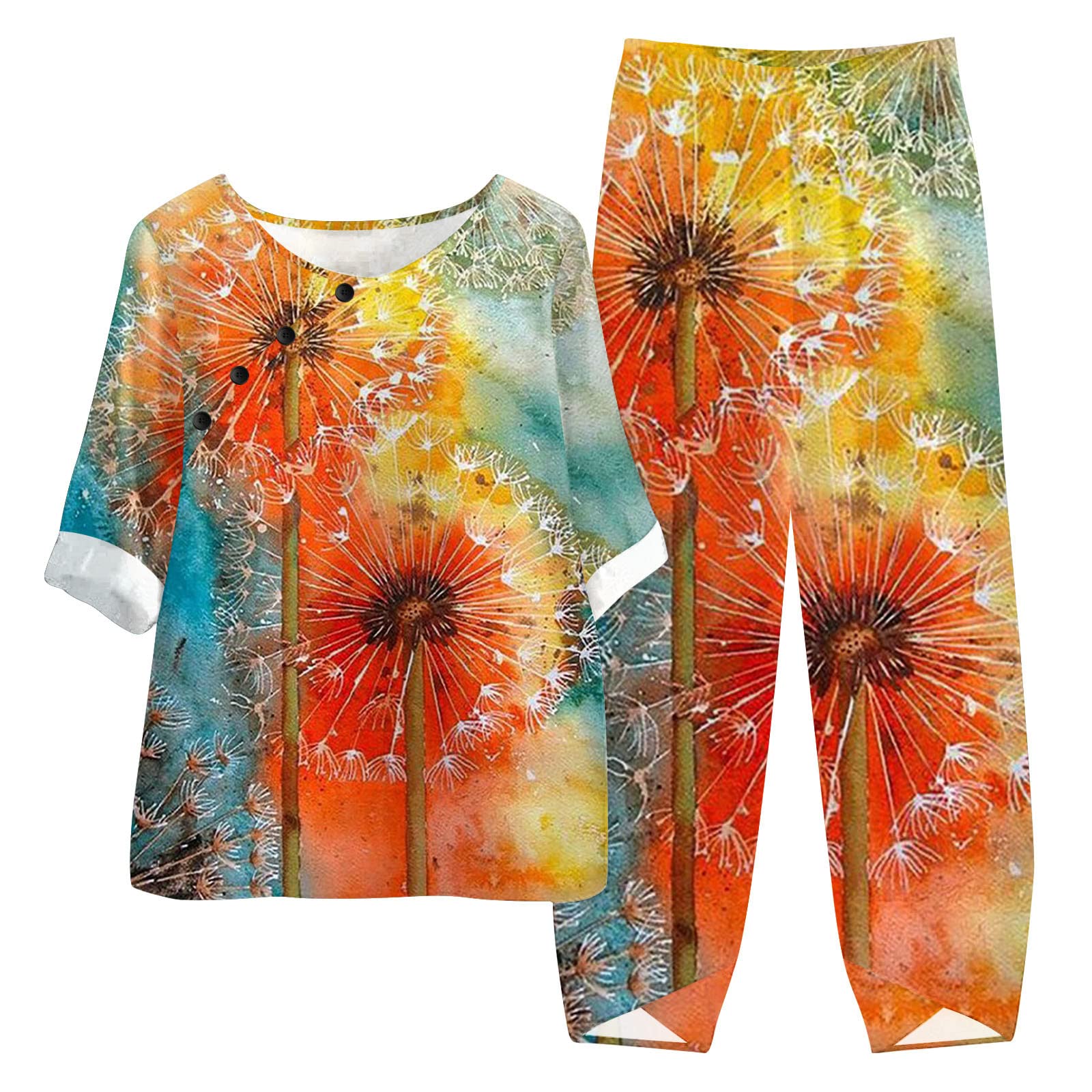 Women's Matching 2-Piece Sweatsuit Set - Comfy Lounge Wear & Vacation Outfits for Women | Plus Size Short Sets & Couple Pajamas | Perfect for Relaxing at Home, Traveling, or Casual Outings