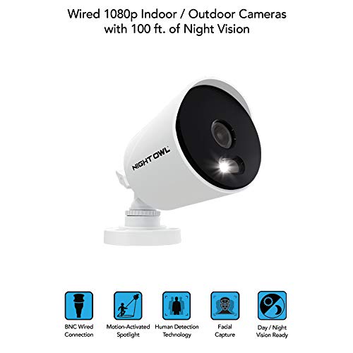 Night Owl 6-Channel 1080p HD Wired Security Camera System with Night Vision - Indoor/Outdoor CCTV Surveillance (Expandable to 16 Cameras) & 1TB HDD - Ideal for Home, Business & Property Monitoring