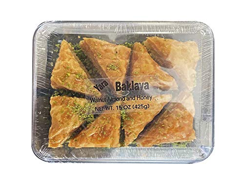 Premium Yara Baklava - Authentic Turkish Baklawa with Walnut, Almond & Honey (Small 12oz) | Perfect for Gifts, Parties & Dessert Lovers