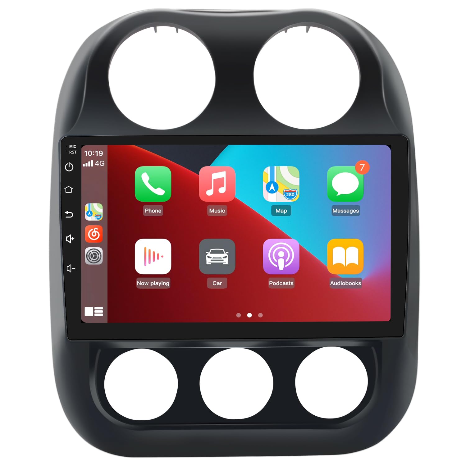 10.1 Inch Android 13 Car Stereo with Wireless CarPlay & Android Auto - 2GB RAM 32GB ROM Bluetooth WiFi GPS for 2010-2016 Jeep Patriot & Compass | SWC Mirror Link | Perfect for Road Trips & Daily Commuting