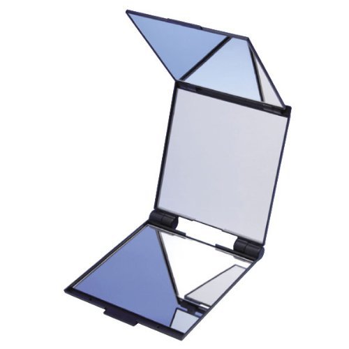 3D Three-Sided Mirror Table Lamp - Cube Makeup Mirror with LED Lights for Hair Coloring, Styling & Beauty (Japan Import) - Perfect for Vanity, Salon & Home Decor