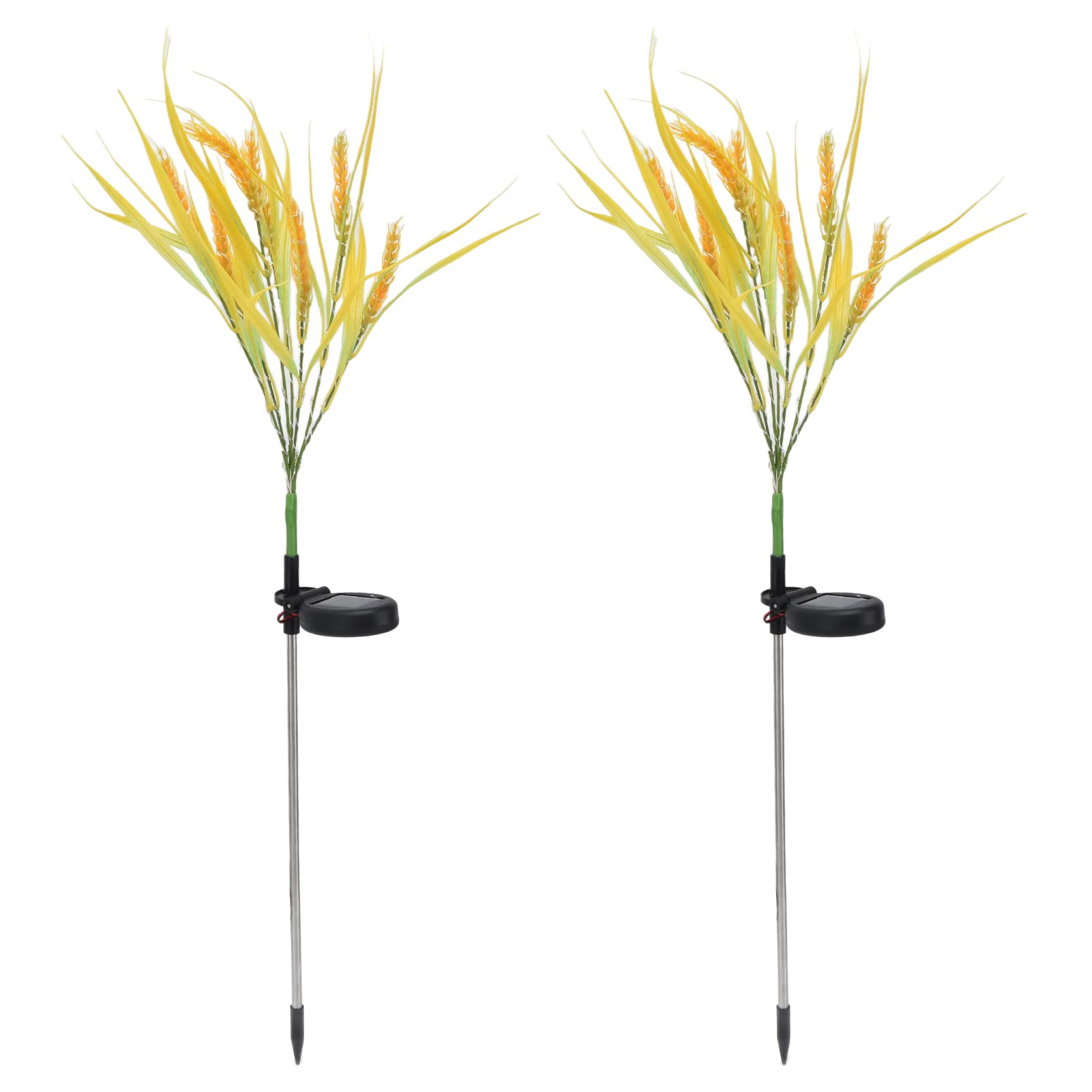 ViaGasaFamido 2 Pack Solar Wheat Ear LED Garden Lights - Waterproof Outdoor Stake Lights for Patio, Lawn, Yard, Pathway - Warm White Decorative Lighting for Garden, Walkway, Landscape (Perfect for Evening Ambiance)