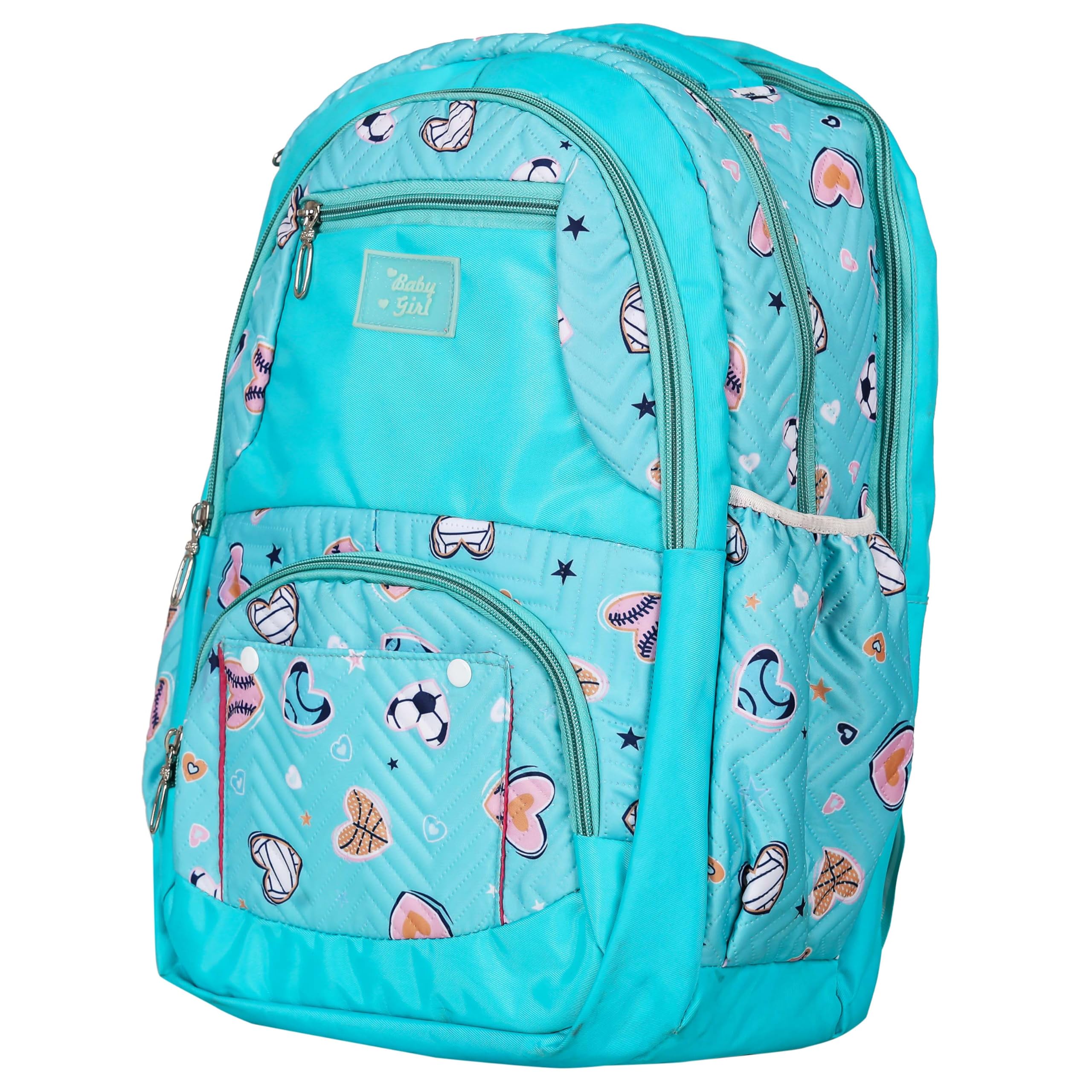 30L Medium Backpack for Girls - Stylish Flower Print School Backpack, Durable Polyester Material - Perfect for School, Travel & Daily Use