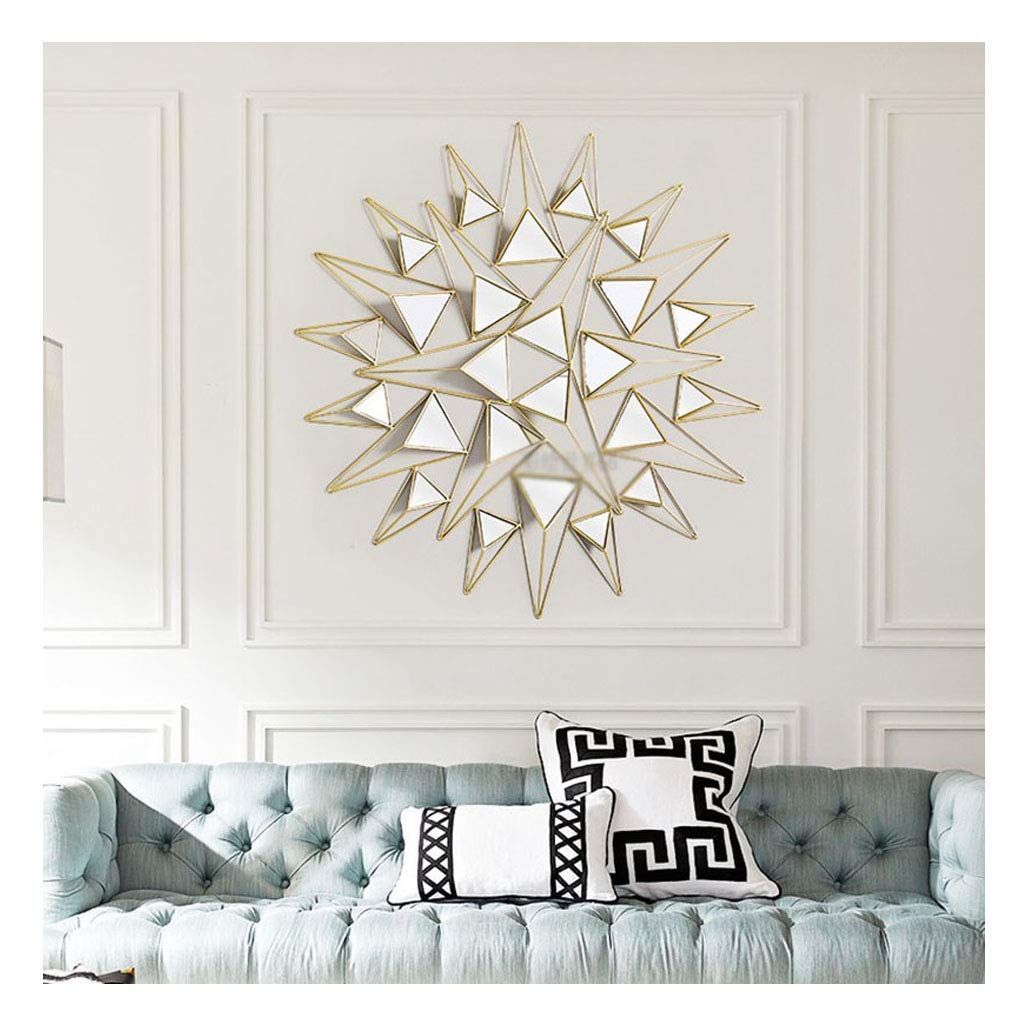 FMOGE Large Sunflower Wall Mirror - Silver Decorative Mountable Mirror for Living Room, Hallway & Bedroom | Shabby Chic Home Decor | Perfect for Vanity, Entryway & Home Staging