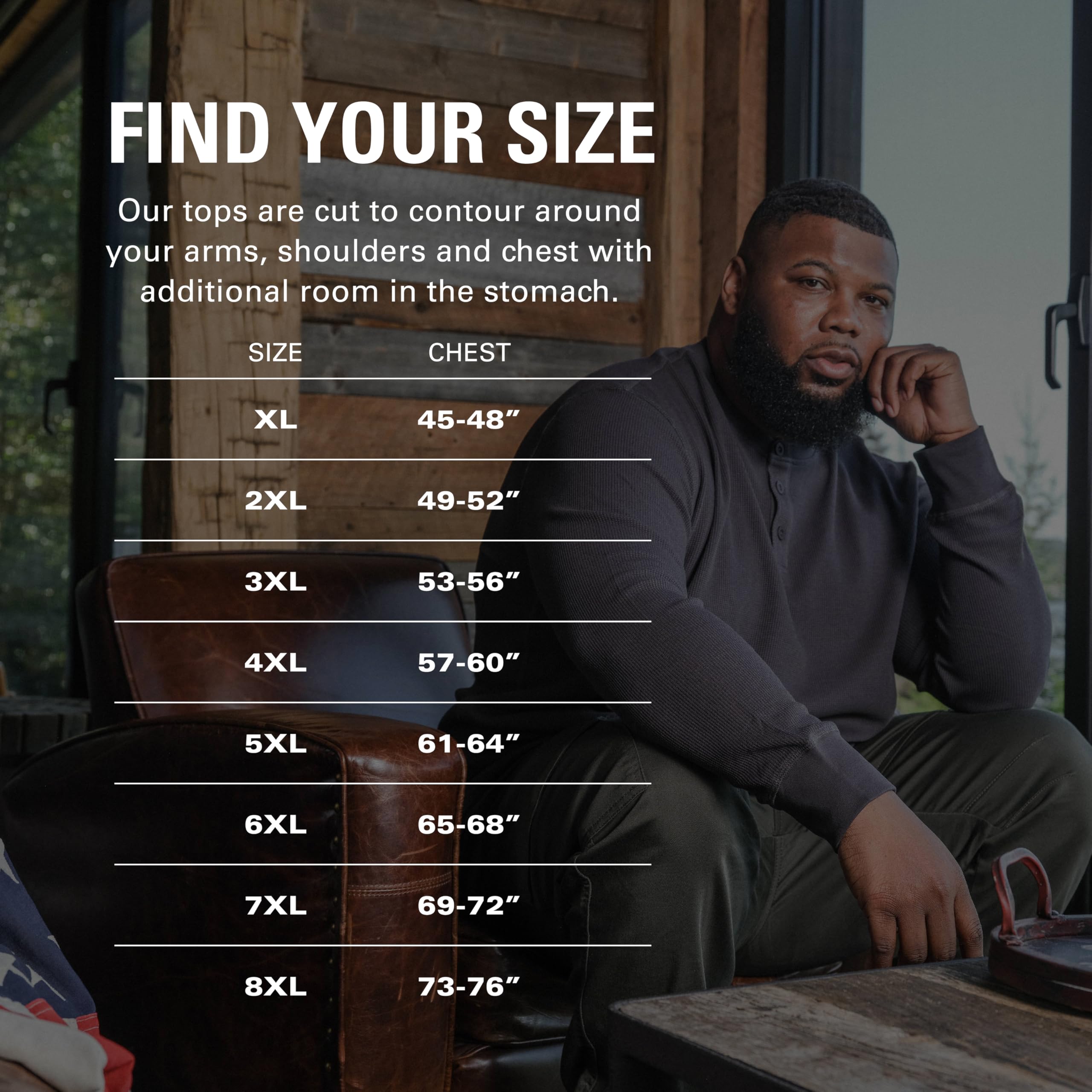 STRONGSIZE Men's Big & Tall Thermal Waffle Henley Long Sleeve Shirt - 3 Button Placket, Extended Length for Comfort - Perfect for Winter Layering, Outdoor Activities & Casual Wear