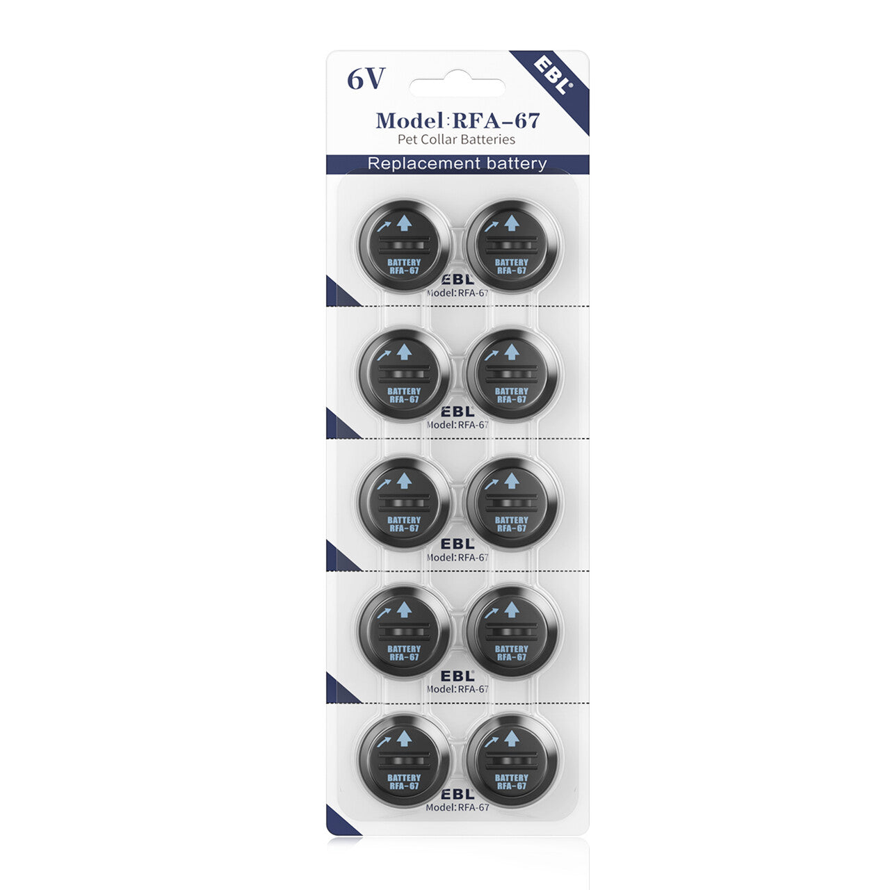 EBL RFA 67 6 Volt Replacement Batteries for Pet Collars - Long-Lasting Power for Dog Training, Hunting & Pet Safety Devices