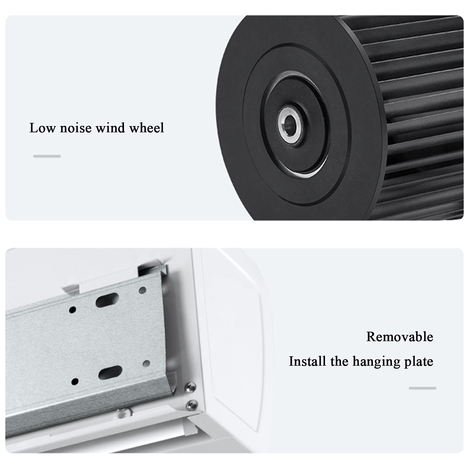 Commercial Silent Air Curtain - Wall Mounted 2-Speed Door Air Barrier with Remote Control, Large Airflow & Adjustable Wind Direction, Energy Efficient Motor (0.6m) - Ideal for Store Entrances, Restaurants & Warehouses to Block Insects & Maintain Temperature