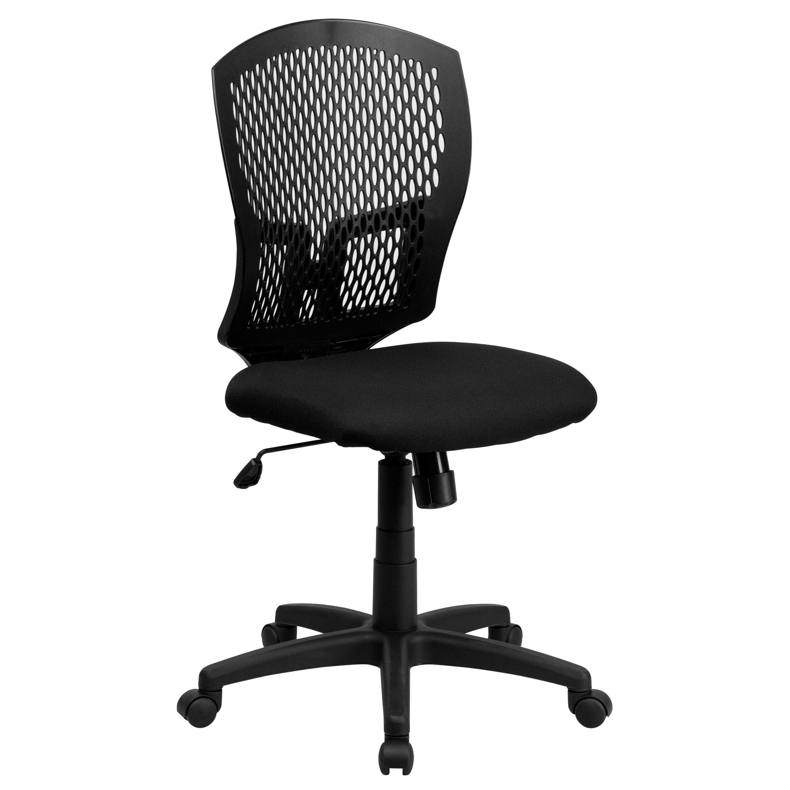 Flash Furniture Mid-Back Designer Swivel Office Chair with Fabric Seat - Ergonomic Task Chair for Home & Office Workspaces, Comfortable for Long Hours Sitting