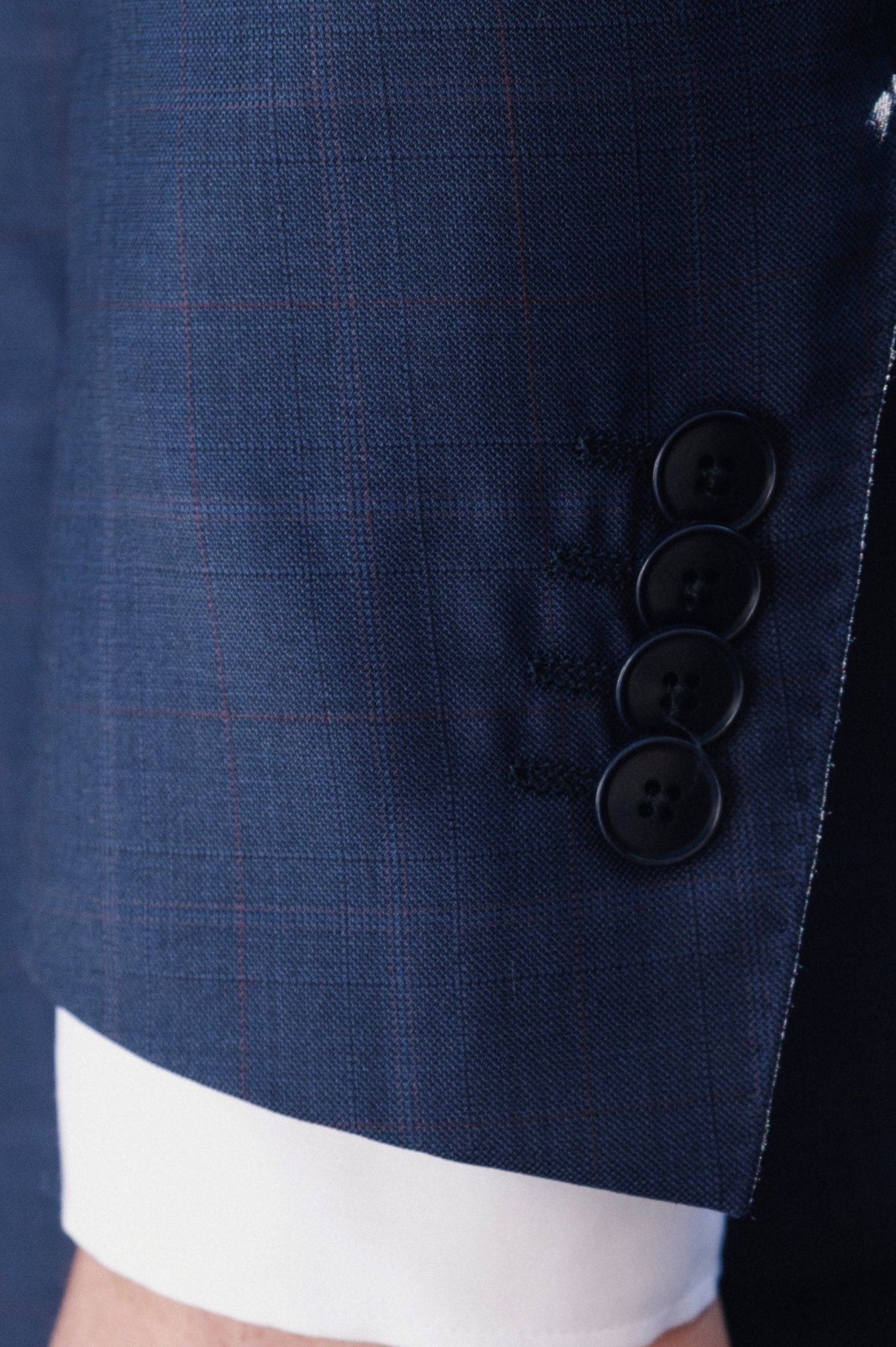 Zegna Loop™ Subtle Check Wool Suit for Men - Grey Blue | Premium Tailored Business Suit | Perfect for Office, Weddings & Formal Events