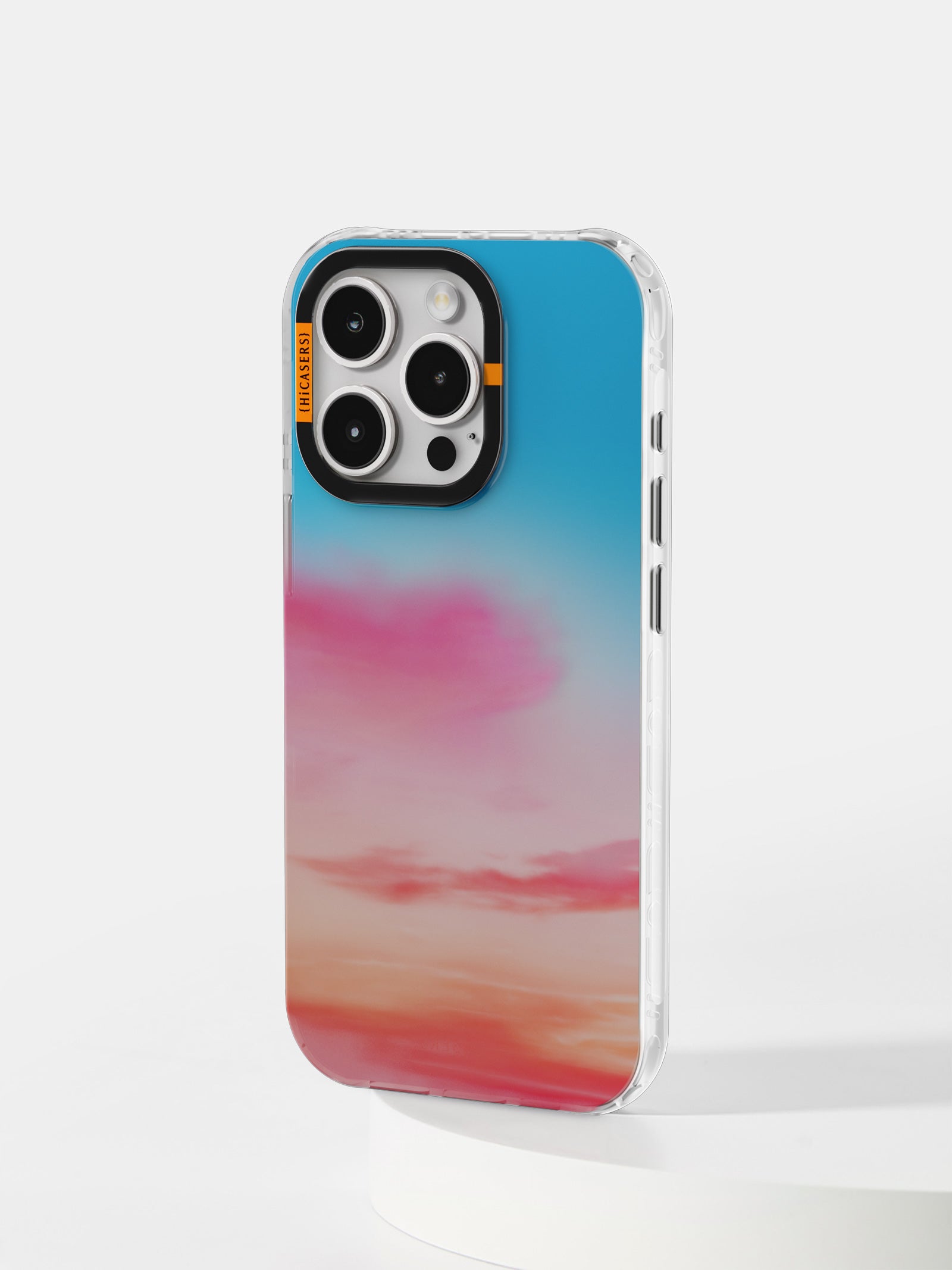 Iridescent Blue Pink Cloudscape Phone Case - Trendy Protective Cover for iPhone & Samsung - Perfect for Everyday Use, Travel & Gifting