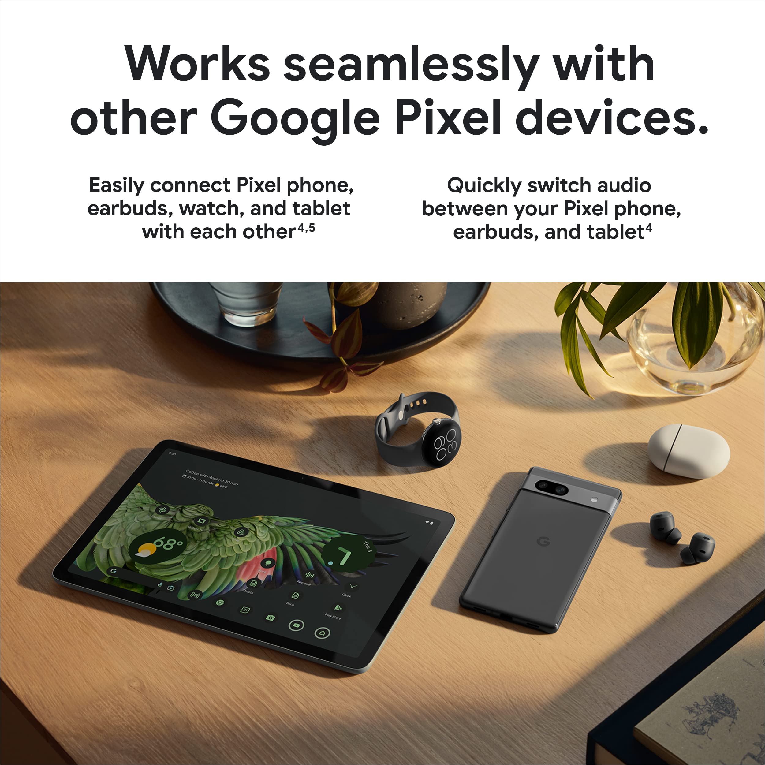 Google Pixel Tablet with Charging Speaker Dock - 11-Inch Android Tablet with Smart Home Controls, Long Battery Life, 128GB Storage (Porcelain) - Perfect for Home Entertainment & Smart Device Management