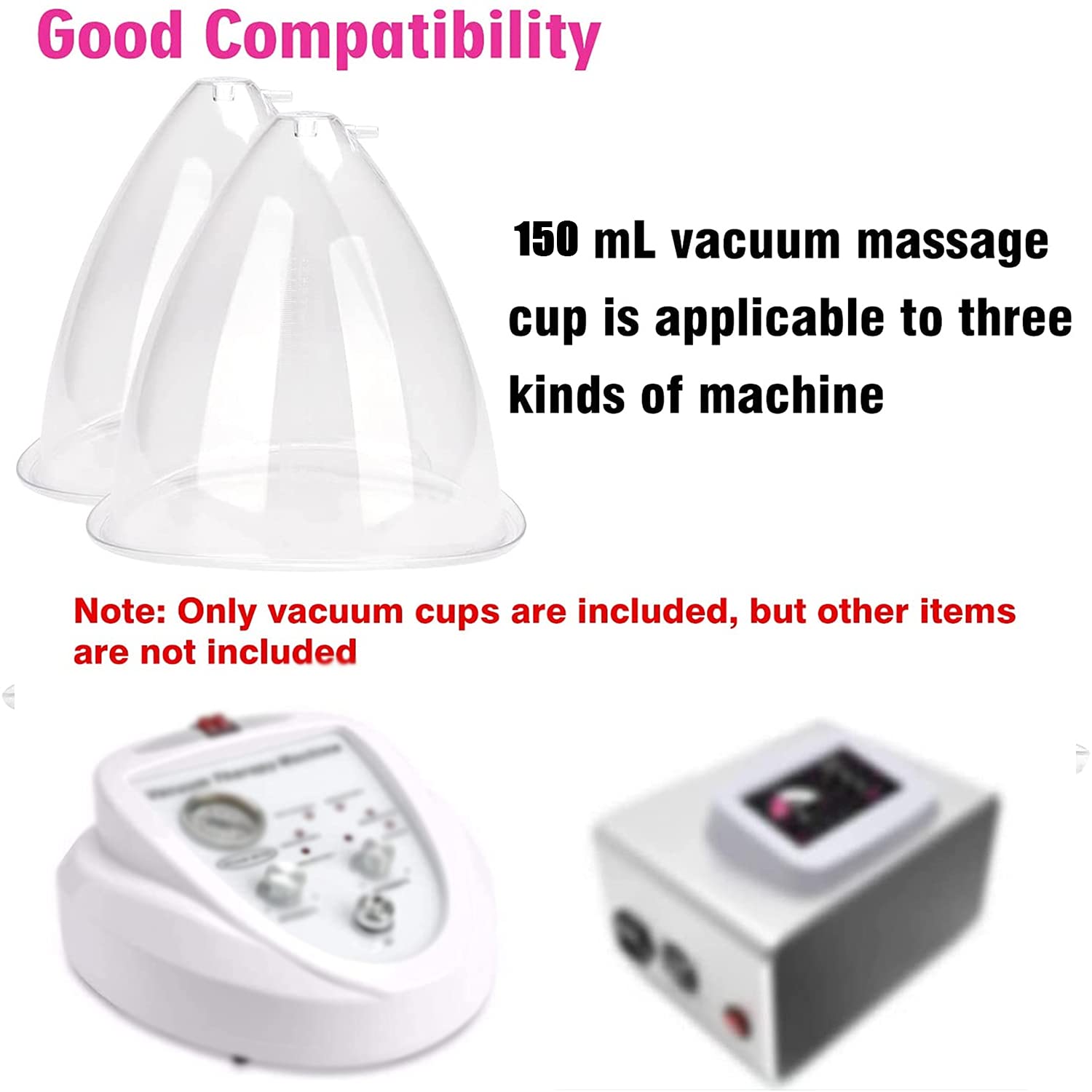 150ml Vacuum Cupping Therapy Set - 1 Pair Super Suction Massage Cups for Body Pain Relief & Beauty Care | Perfect for Home Spa, Relaxation & Muscle Recovery